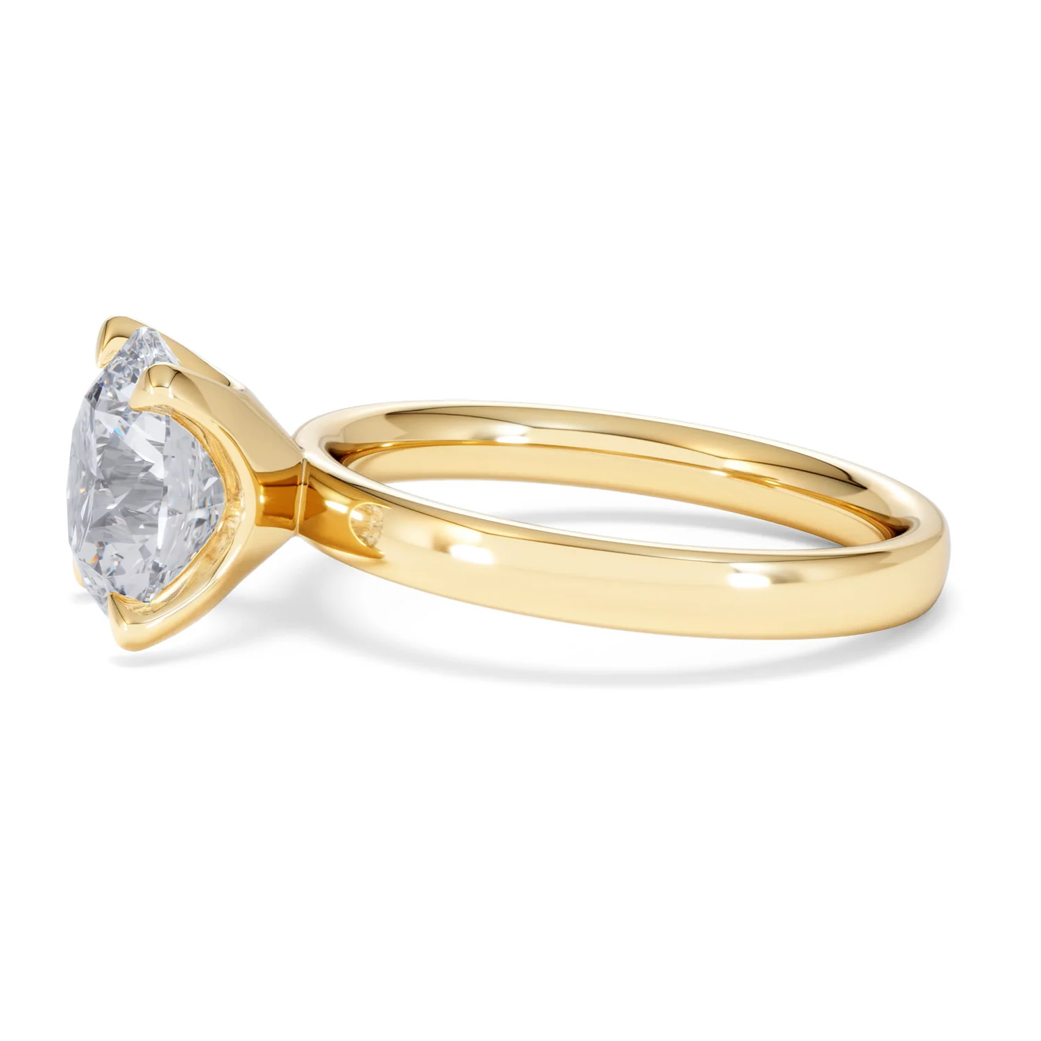 Origin 3.00ct Round Cut Lab Diamond Solitaire Engagement Ring in 18K Yellow Gold - Image 70