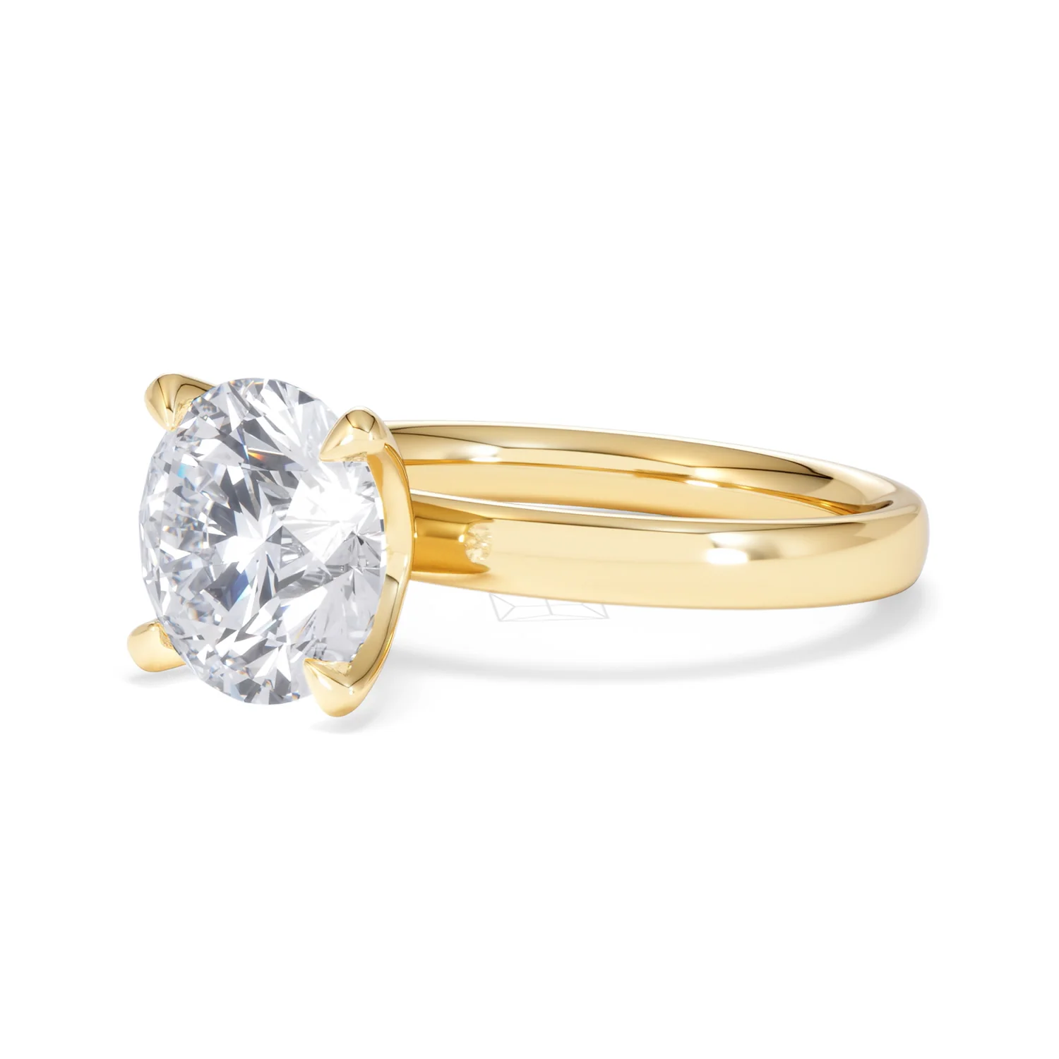 Origin 3.00ct Round Cut Lab Diamond Solitaire Engagement Ring in 18K Yellow Gold - Image 78