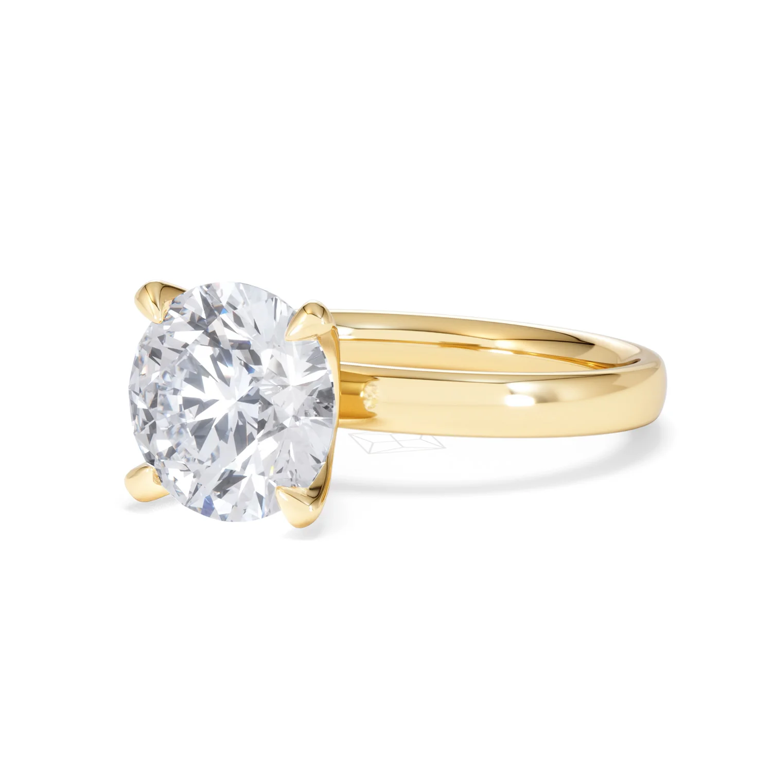Origin 3.00ct Round Cut Lab Diamond Solitaire Engagement Ring in 18K Yellow Gold - Image 80