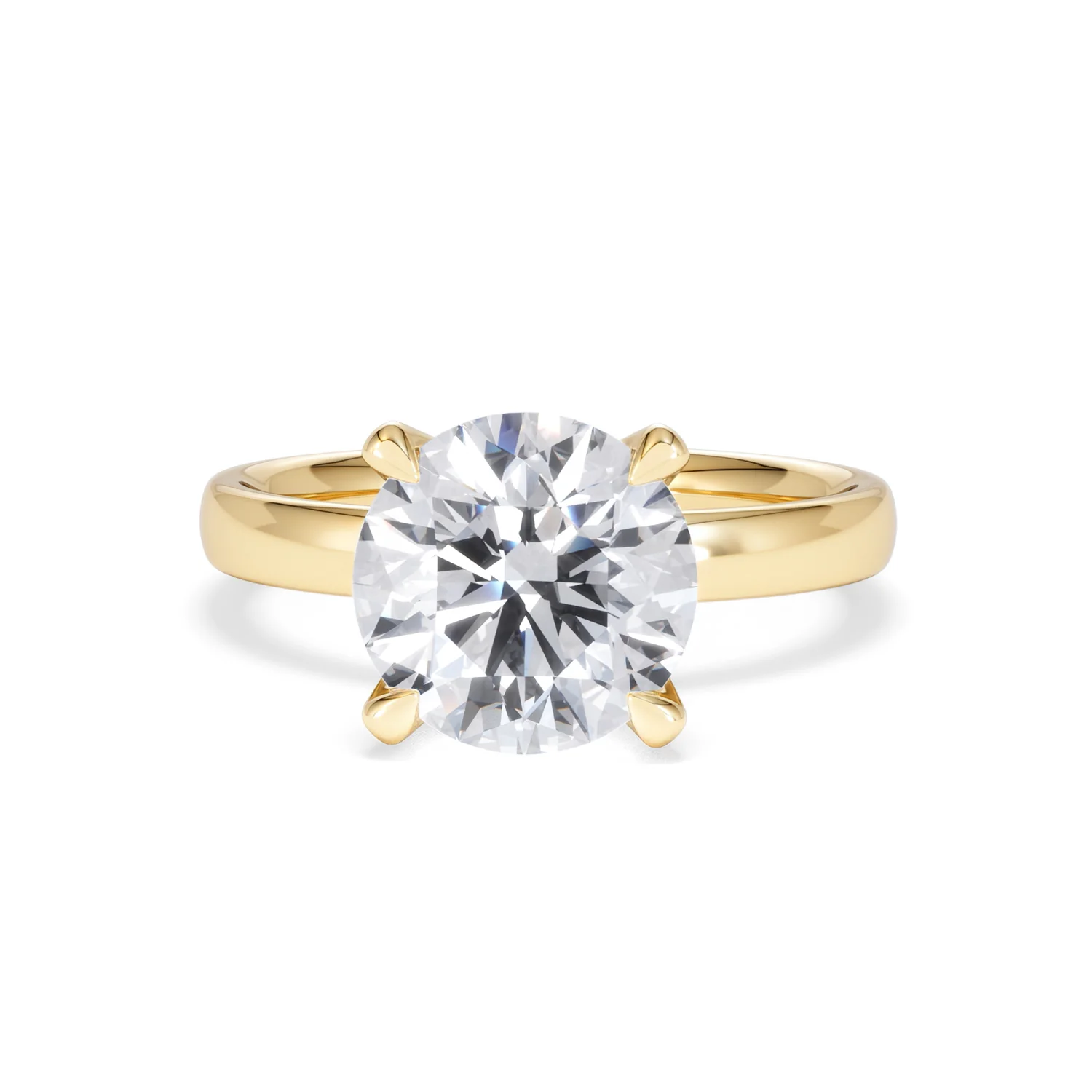 Origin 3.00ct Round Cut Lab Diamond Solitaire Engagement Ring in 18K Yellow Gold - Image 86