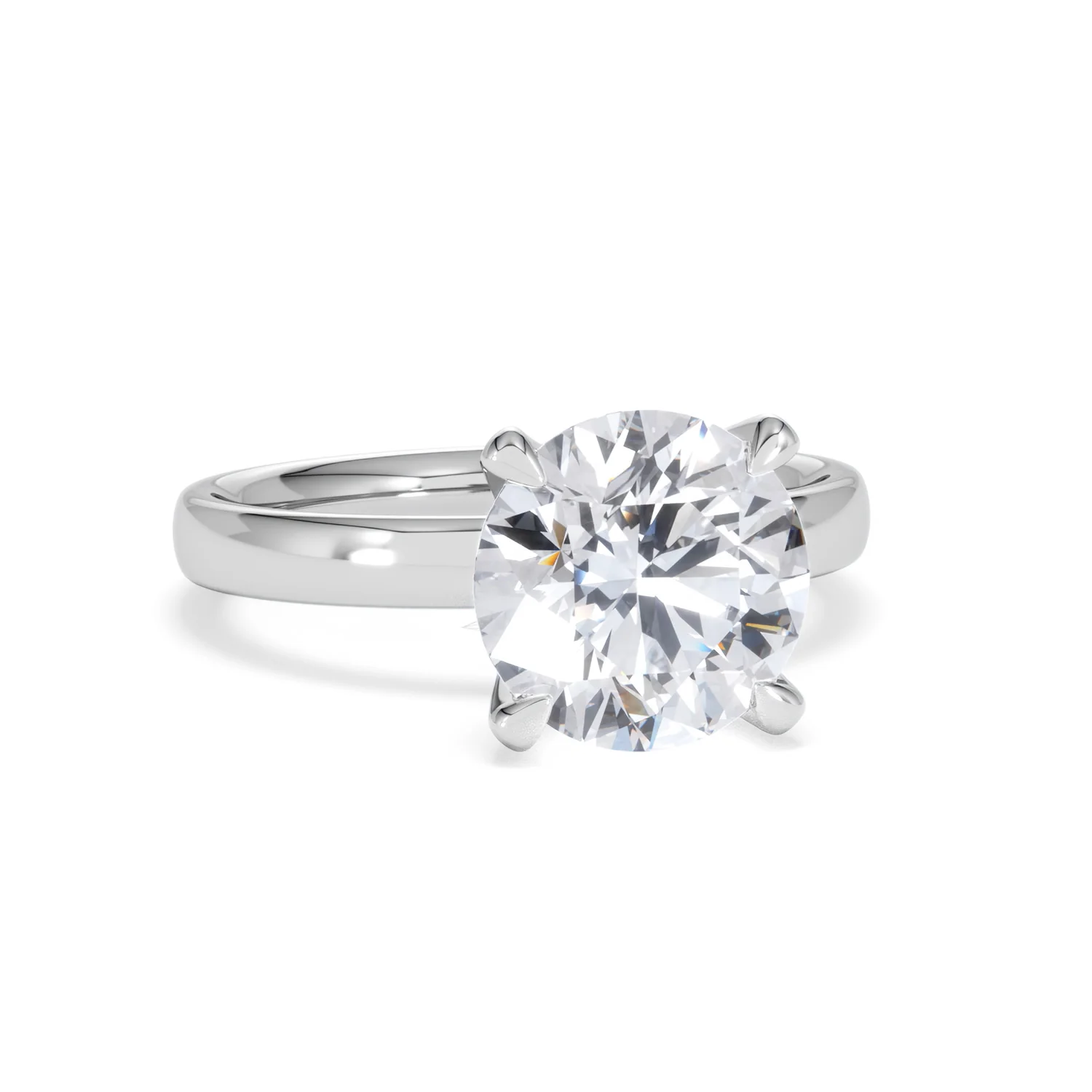 Origin 3.00ct Round Cut Lab Diamond Solitaire Engagement Ring in Platinum - Image 10