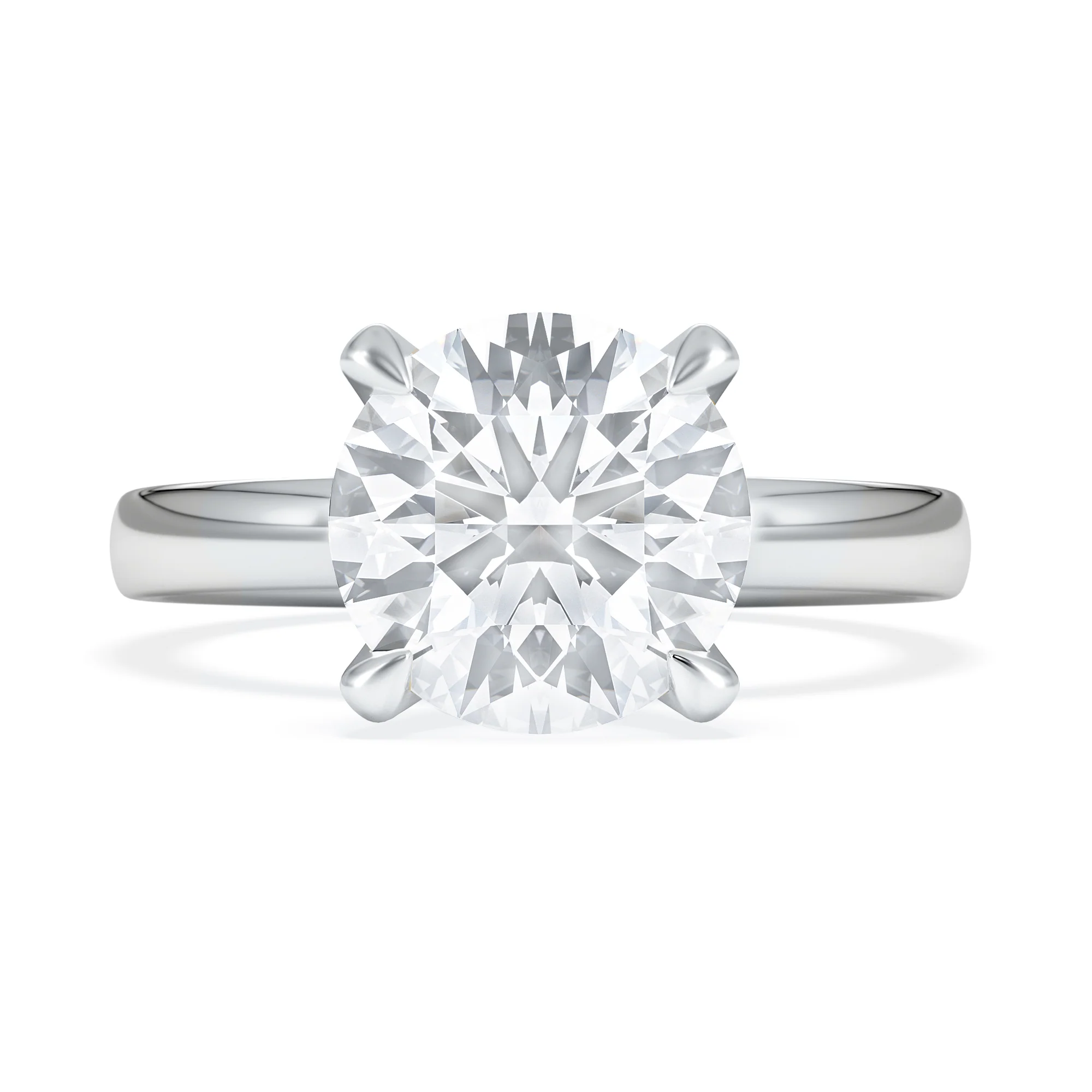 Origin 3.00ct Round Cut Lab Diamond Solitaire Engagement Ring in Platinum - Image 6