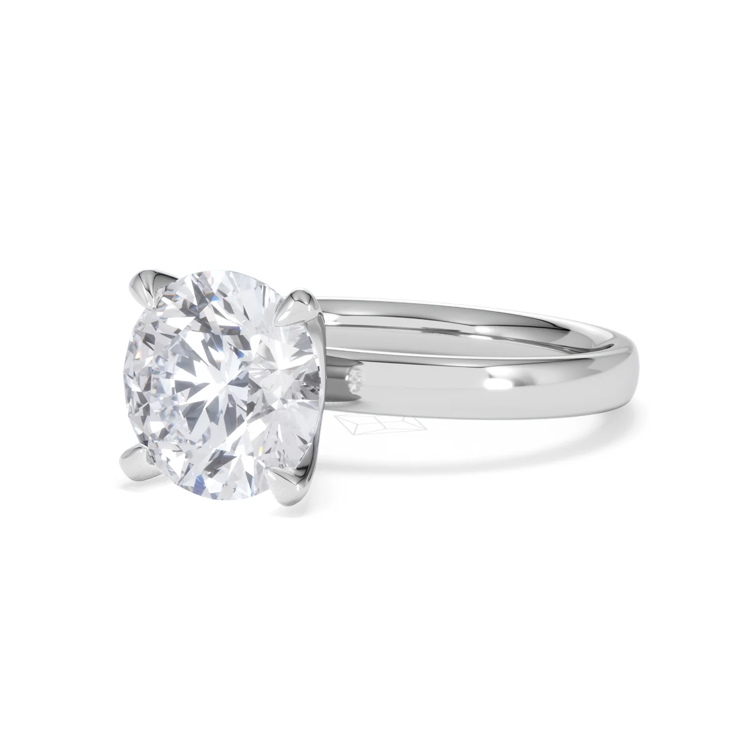 Origin 3.00ct Round Cut Lab Diamond Solitaire Engagement Ring in Platinum - Image 80