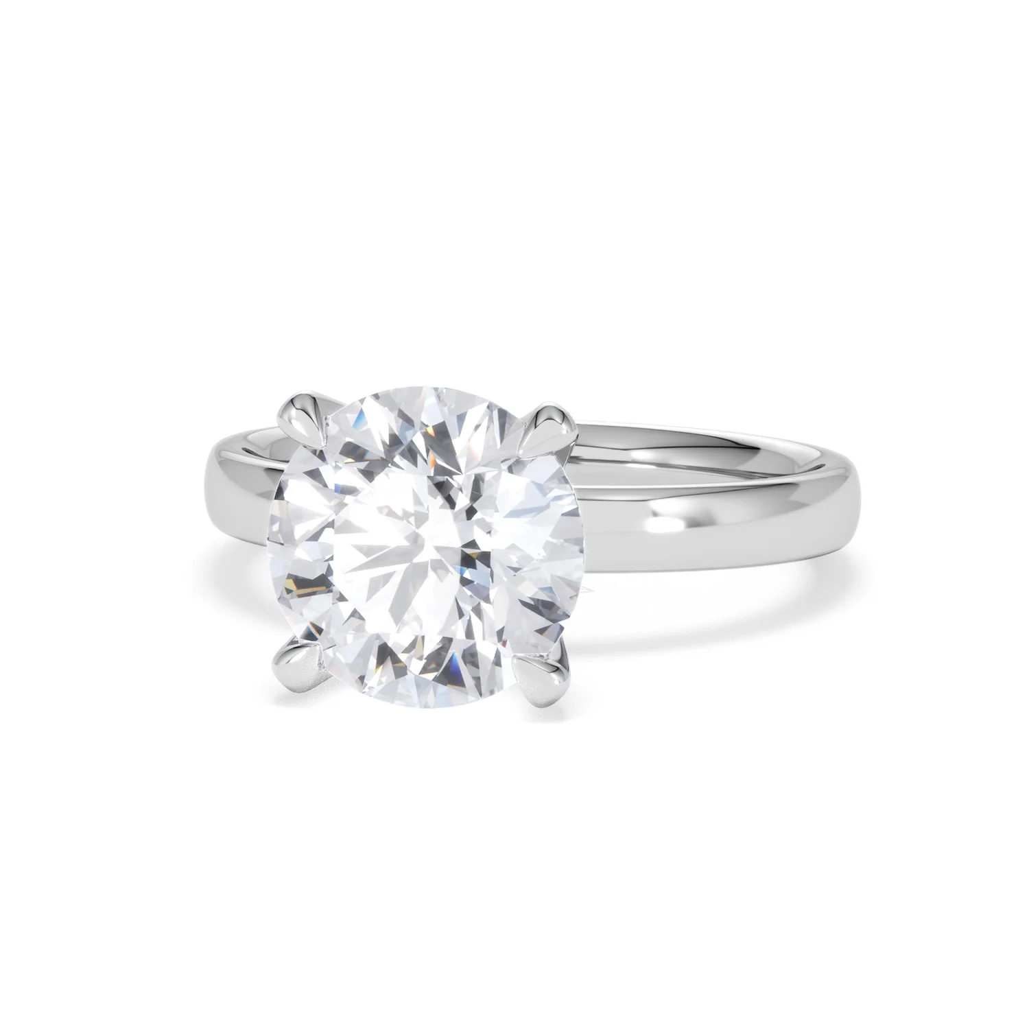 Origin 3.00ct Round Cut Lab Diamond Solitaire Engagement Ring in Platinum - Image 84
