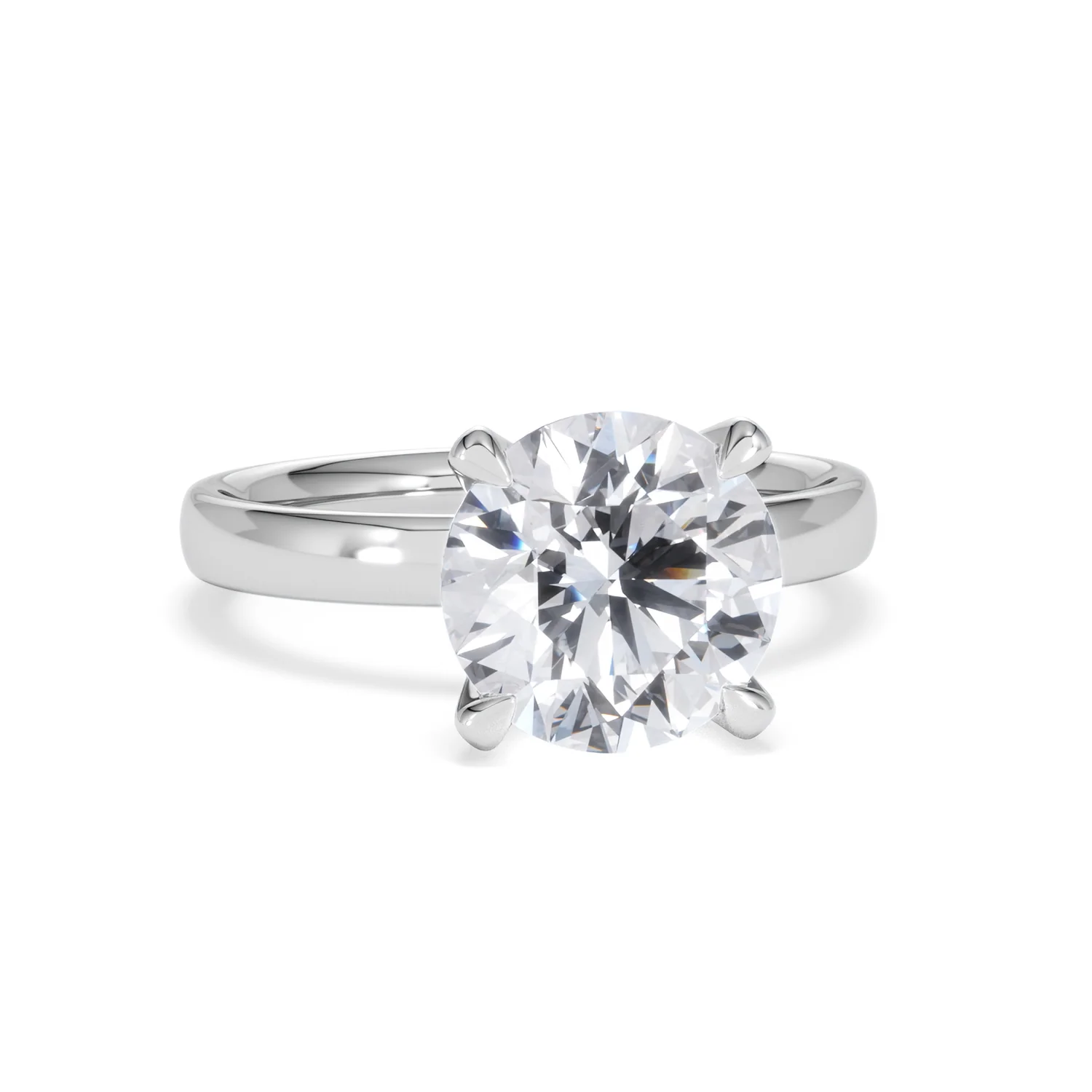 Origin 3.00ct Round Cut Lab Diamond Solitaire Engagement Ring in Platinum - Image 9