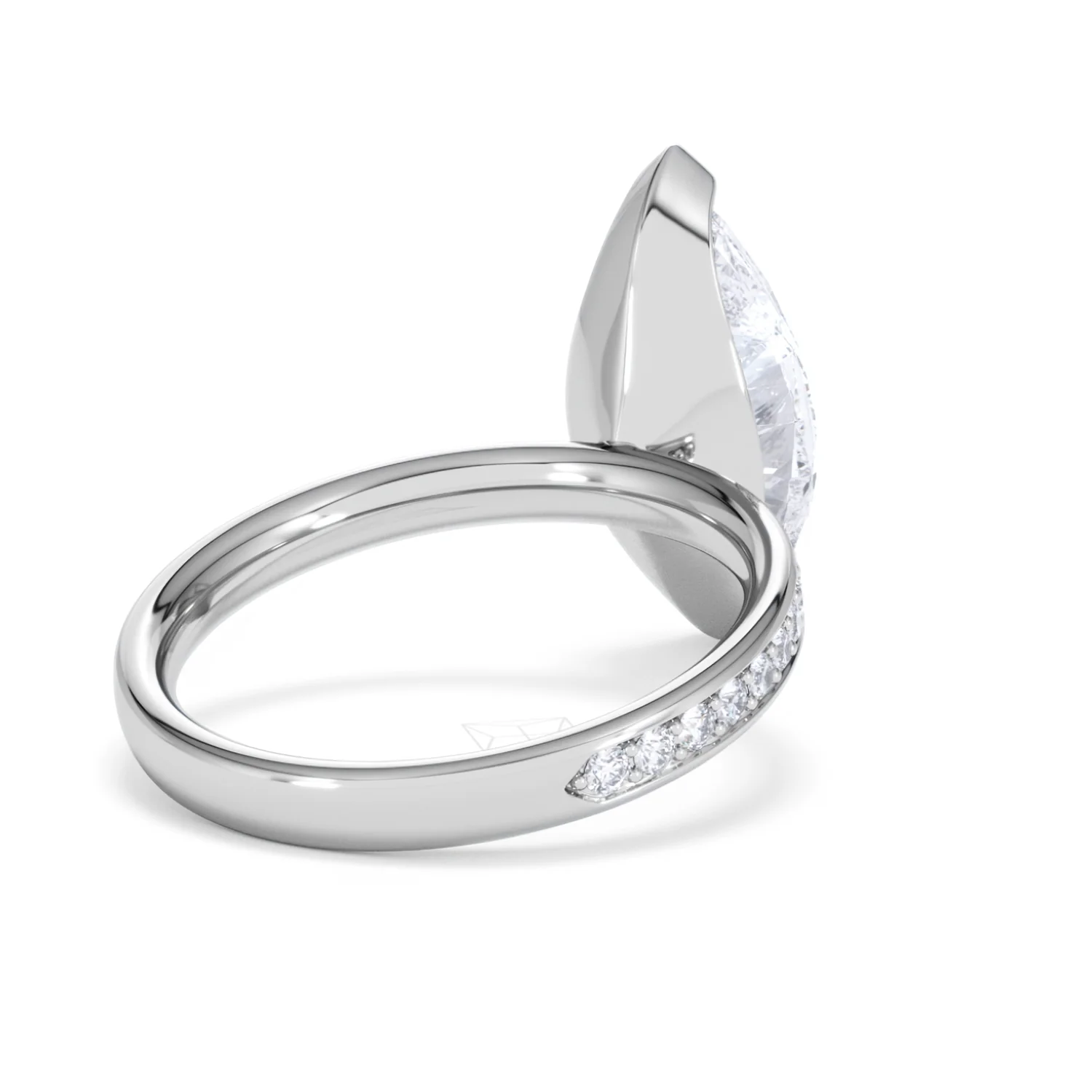 Origin 3.30ct Marquise Cut Lab Diamond Solitaire Engagement Ring with Side Stones in 18K White Gold - Image 40