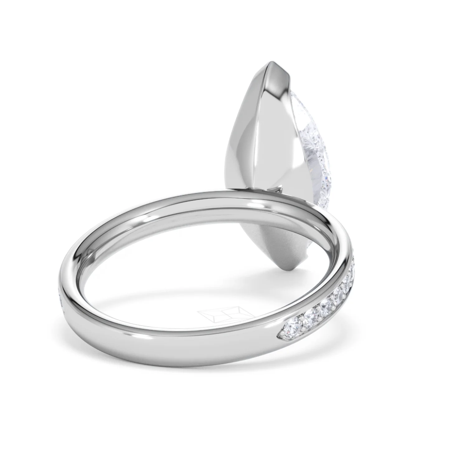 Origin 3.30ct Marquise Cut Lab Diamond Solitaire Engagement Ring with Side Stones in 18K White Gold - Image 42