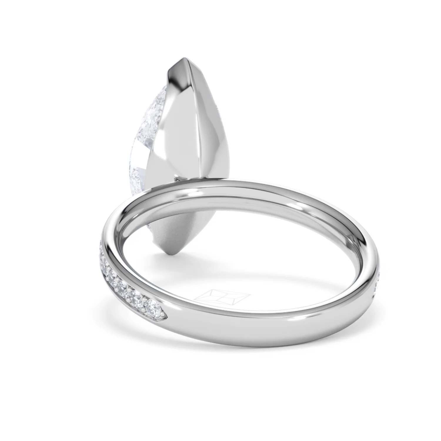 Origin 3.30ct Marquise Cut Lab Diamond Solitaire Engagement Ring with Side Stones in 18K White Gold - Image 51