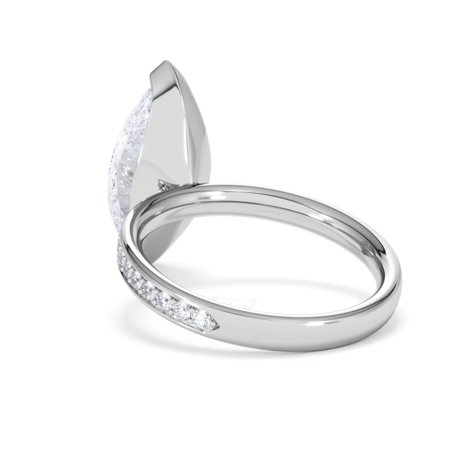 Origin 3.30ct Marquise Cut Lab Diamond Solitaire Engagement Ring with Side Stones in 18K White Gold - Image 54