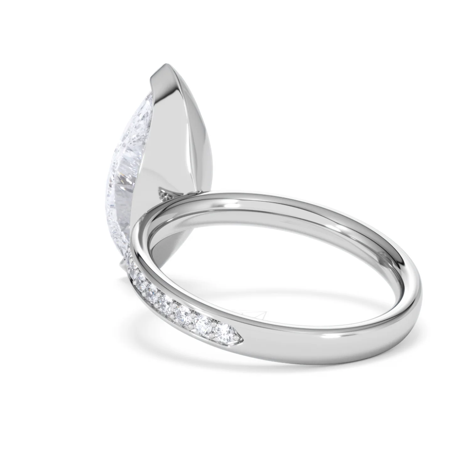 Origin 3.30ct Marquise Cut Lab Diamond Solitaire Engagement Ring with Side Stones in 18K White Gold - Image 55
