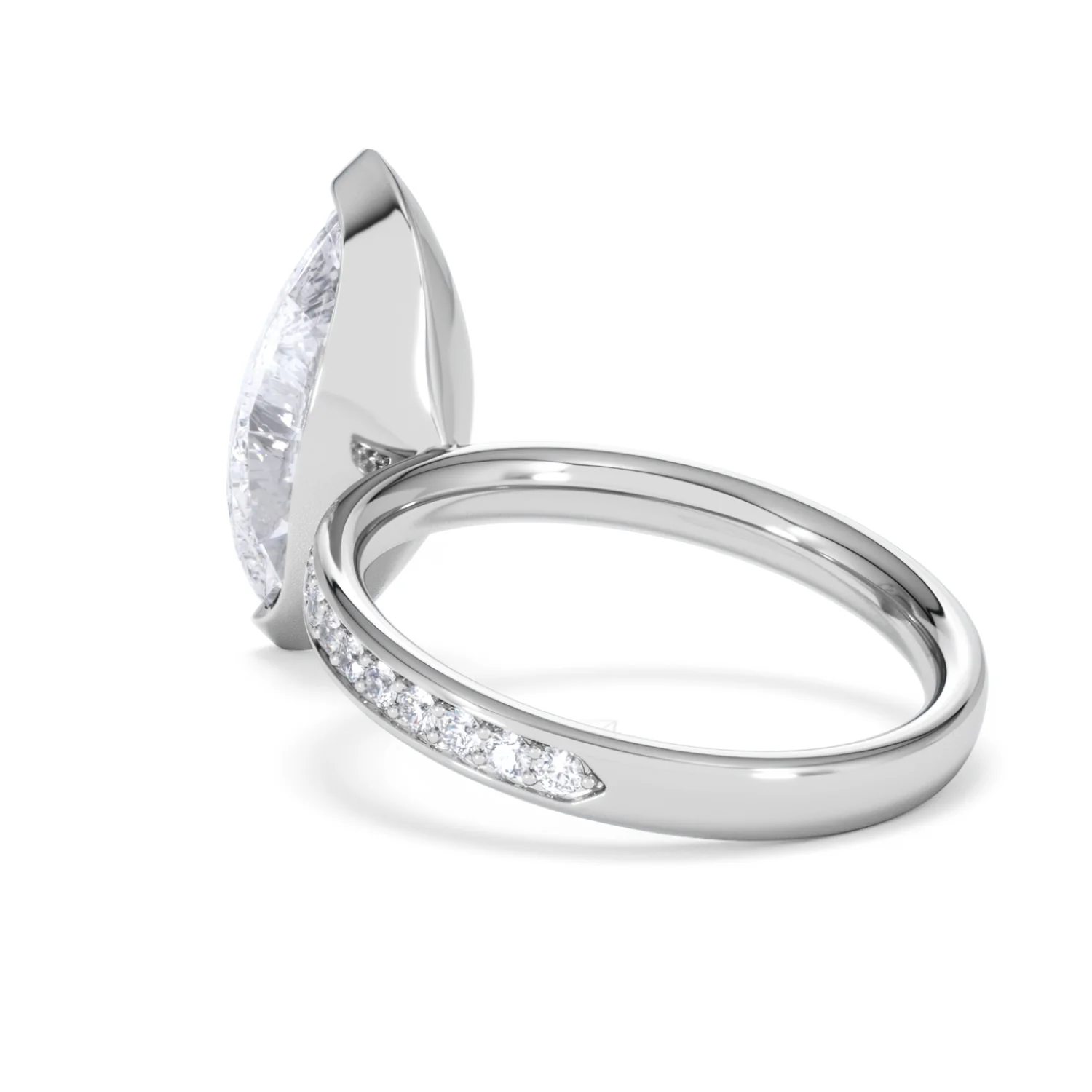 Origin 3.30ct Marquise Cut Lab Diamond Solitaire Engagement Ring with Side Stones in 18K White Gold - Image 56