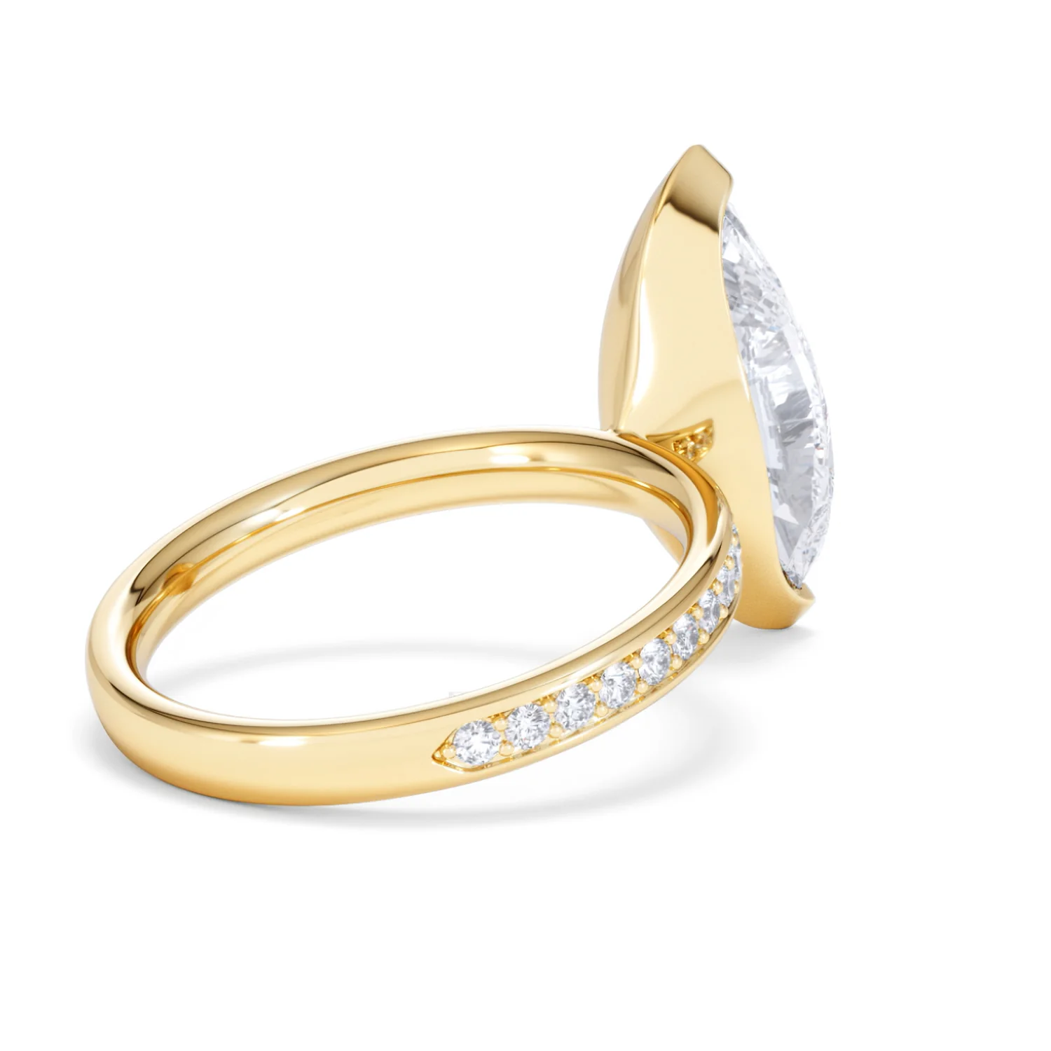 Origin 3.30ct Marquise Cut Lab Diamond Solitaire Engagement Ring with Side Stones in 18K Yellow Gold - Image 37