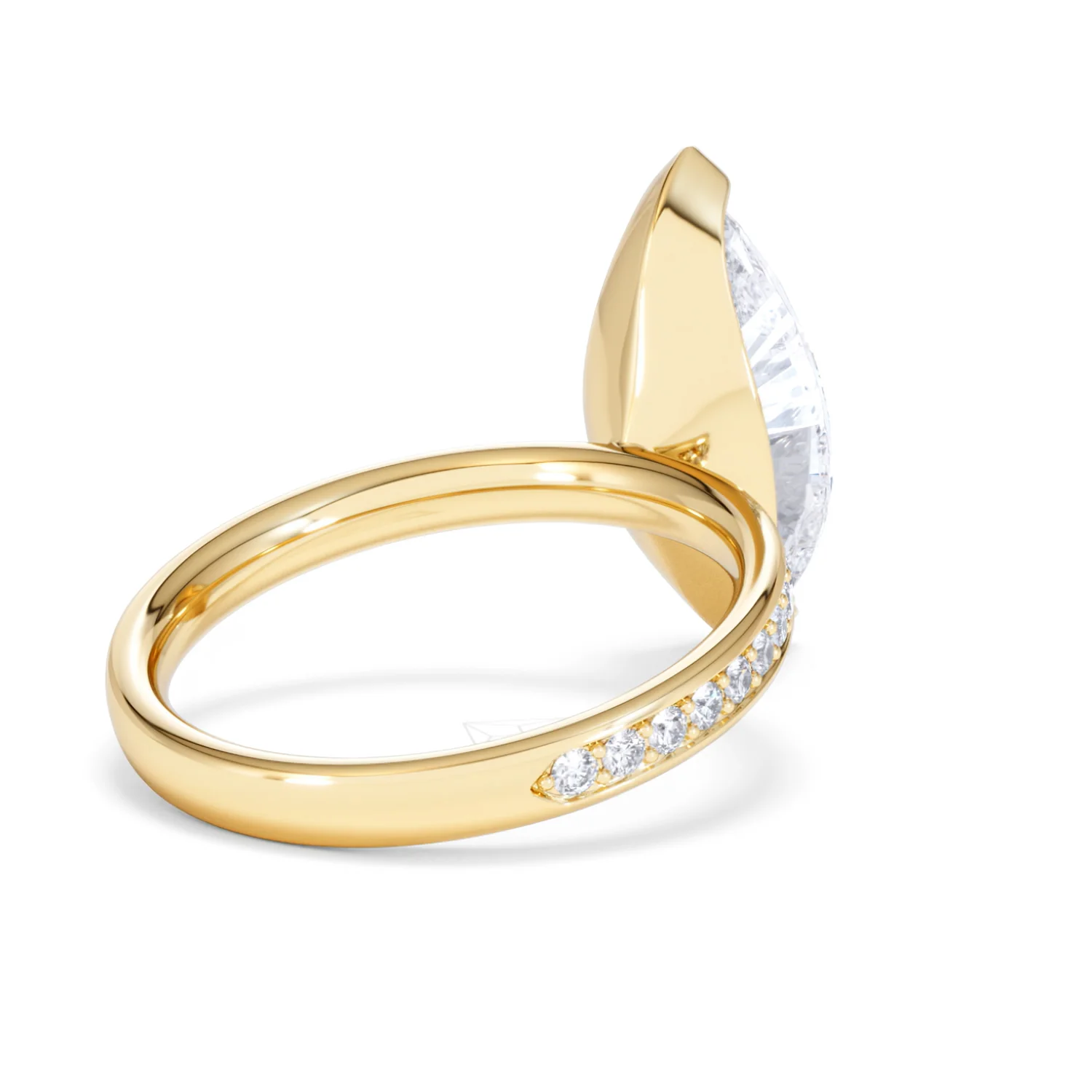 Origin 3.30ct Marquise Cut Lab Diamond Solitaire Engagement Ring with Side Stones in 18K Yellow Gold - Image 39