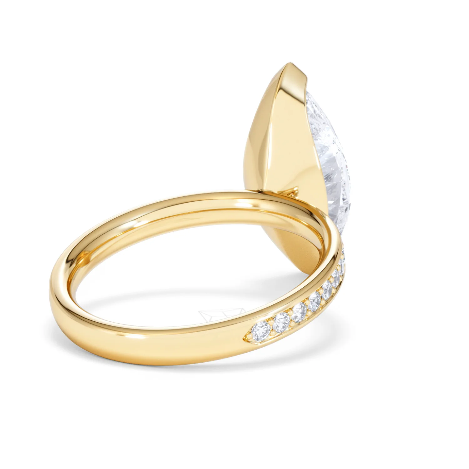 Origin 3.30ct Marquise Cut Lab Diamond Solitaire Engagement Ring with Side Stones in 18K Yellow Gold - Image 40
