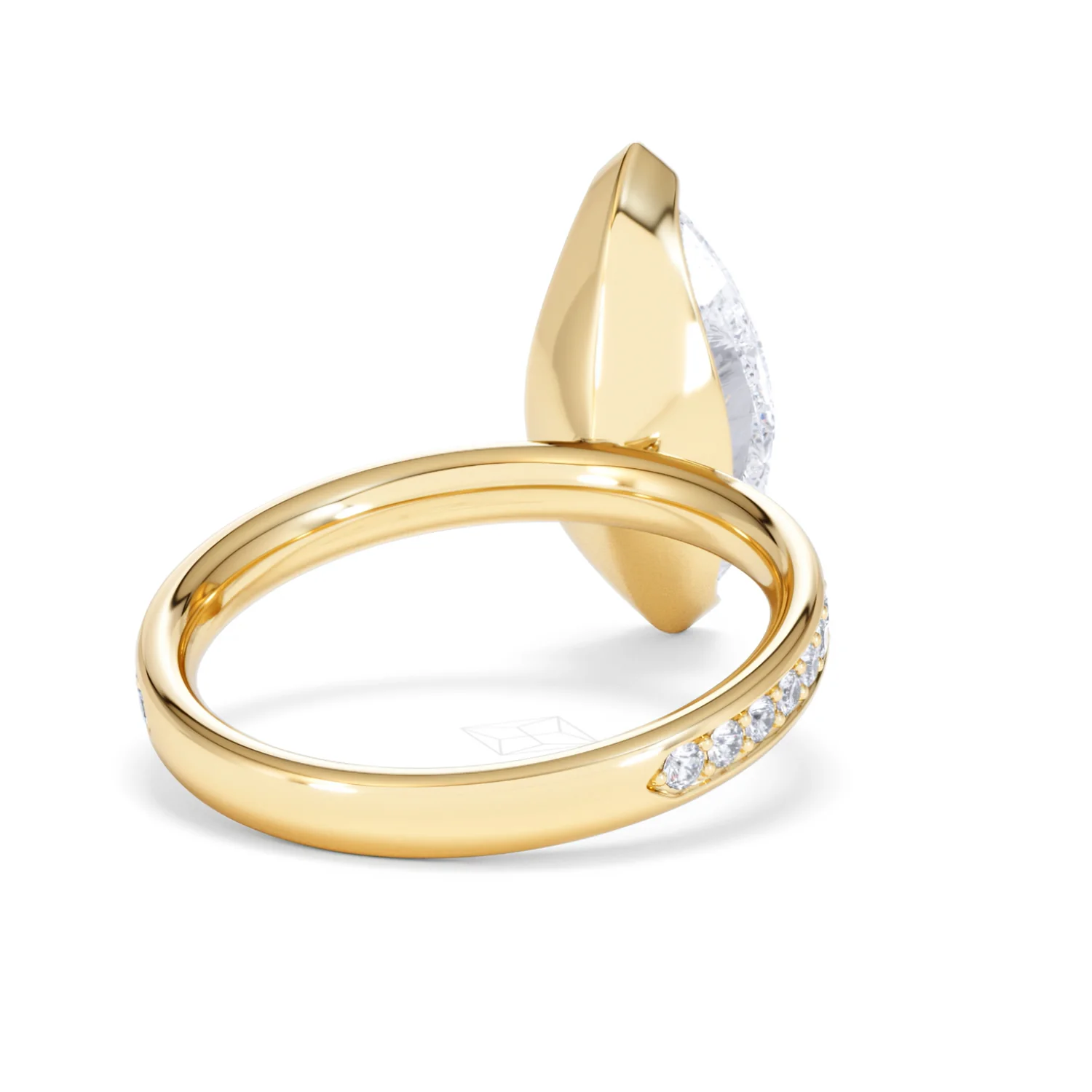 Origin 3.30ct Marquise Cut Lab Diamond Solitaire Engagement Ring with Side Stones in 18K Yellow Gold - Image 42