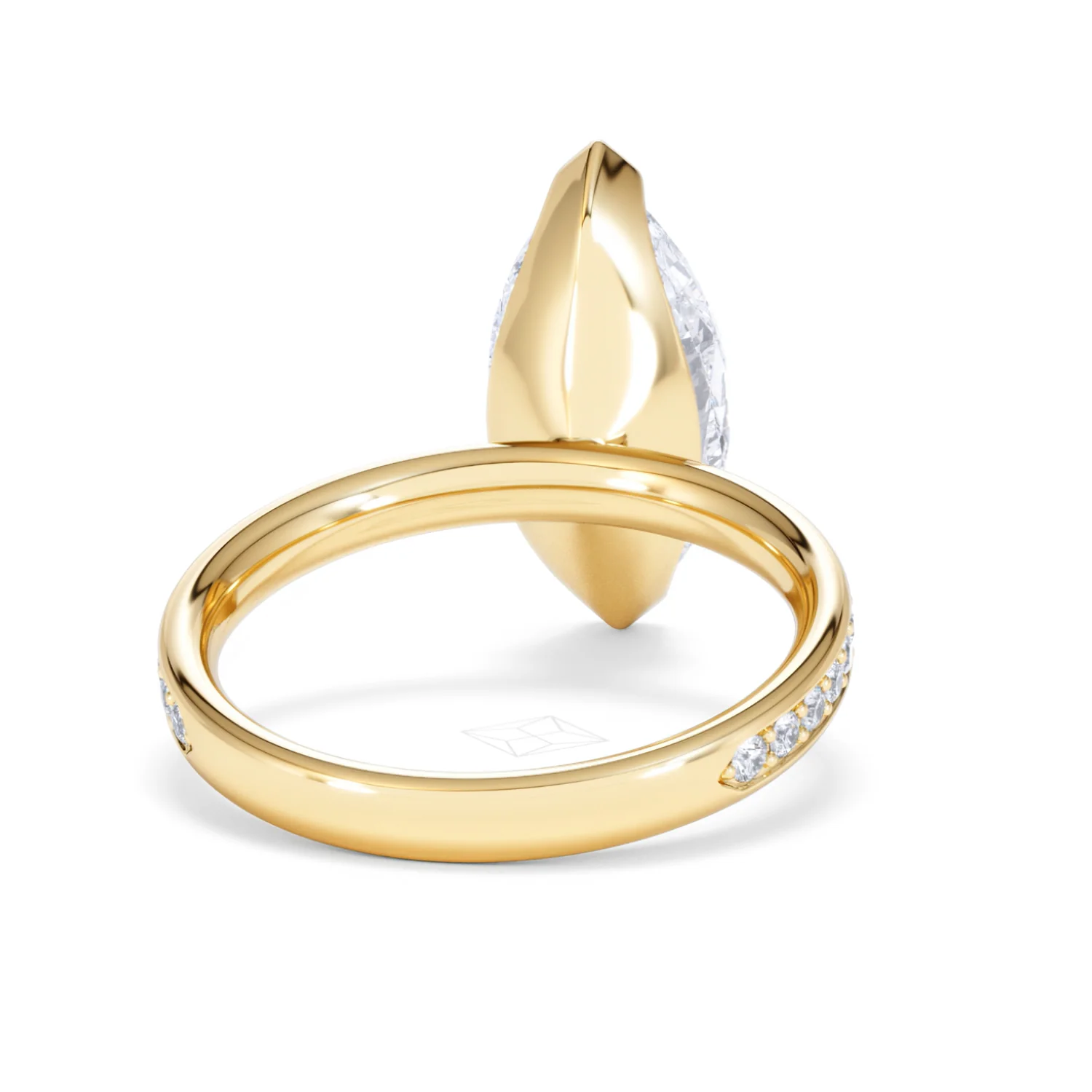Origin 3.30ct Marquise Cut Lab Diamond Solitaire Engagement Ring with Side Stones in 18K Yellow Gold - Image 44