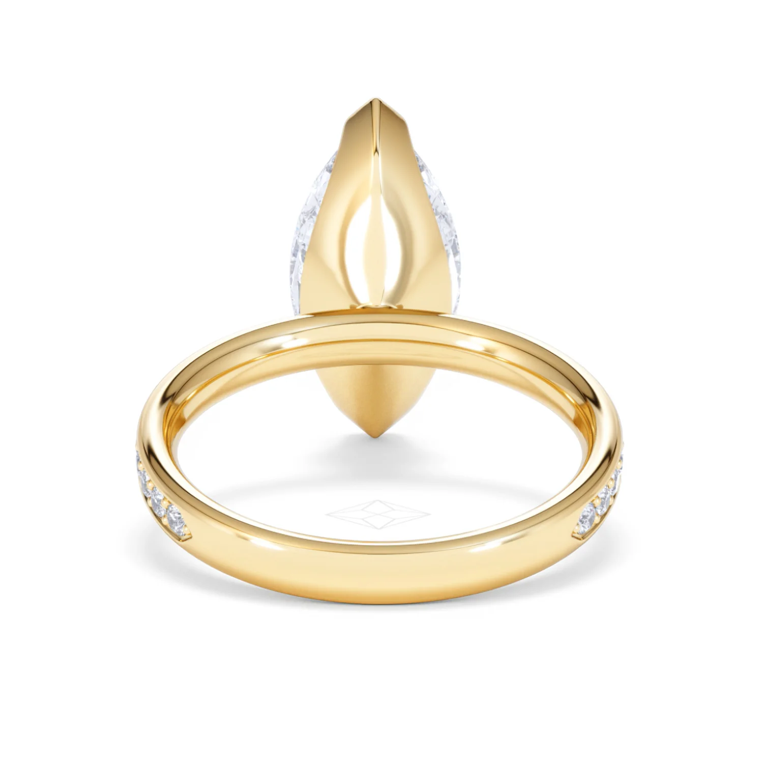 Origin 3.30ct Marquise Cut Lab Diamond Solitaire Engagement Ring with Side Stones in 18K Yellow Gold - Image 47