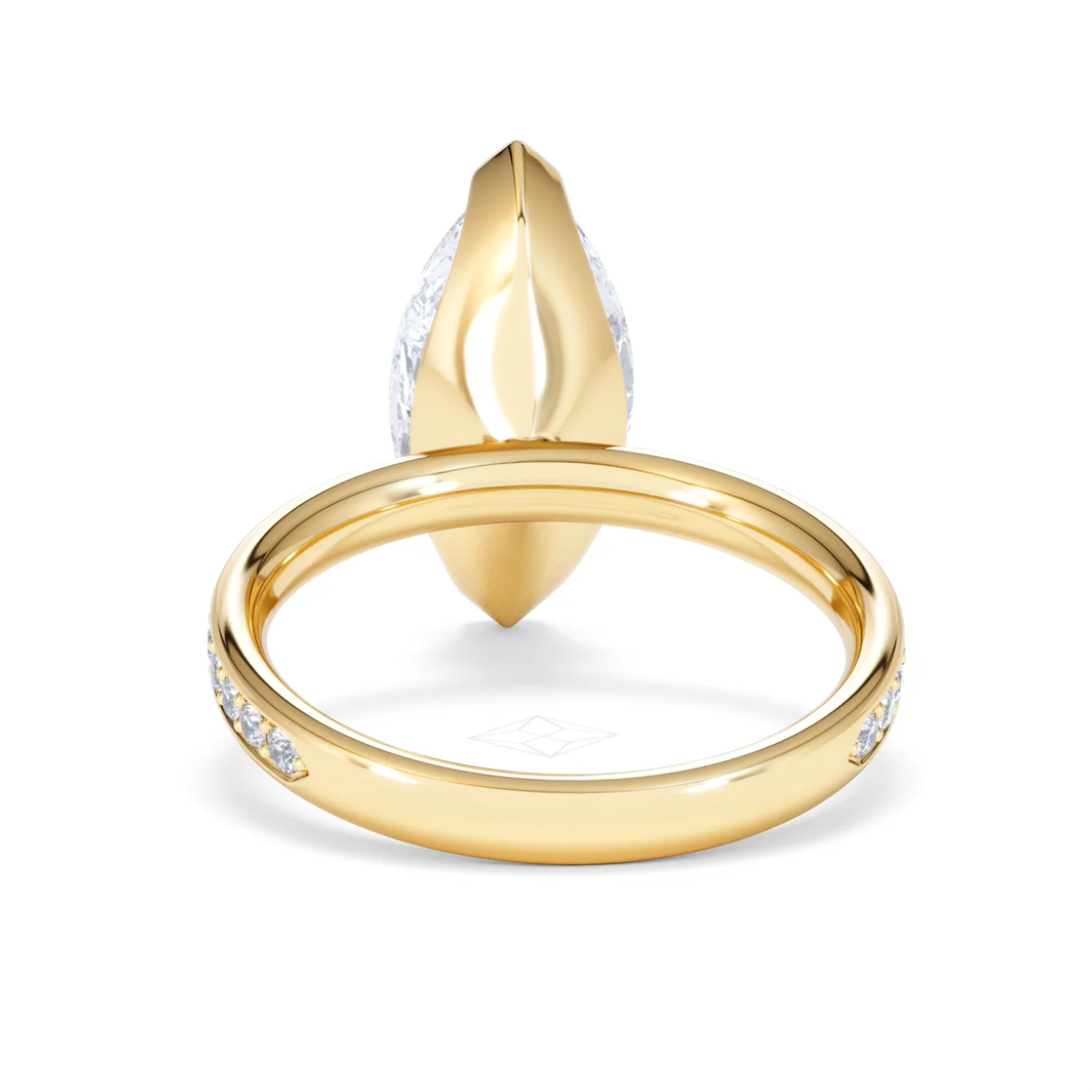 Origin 3.30ct Marquise Cut Lab Diamond Solitaire Engagement Ring with Side Stones in 18K Yellow Gold - Image 48