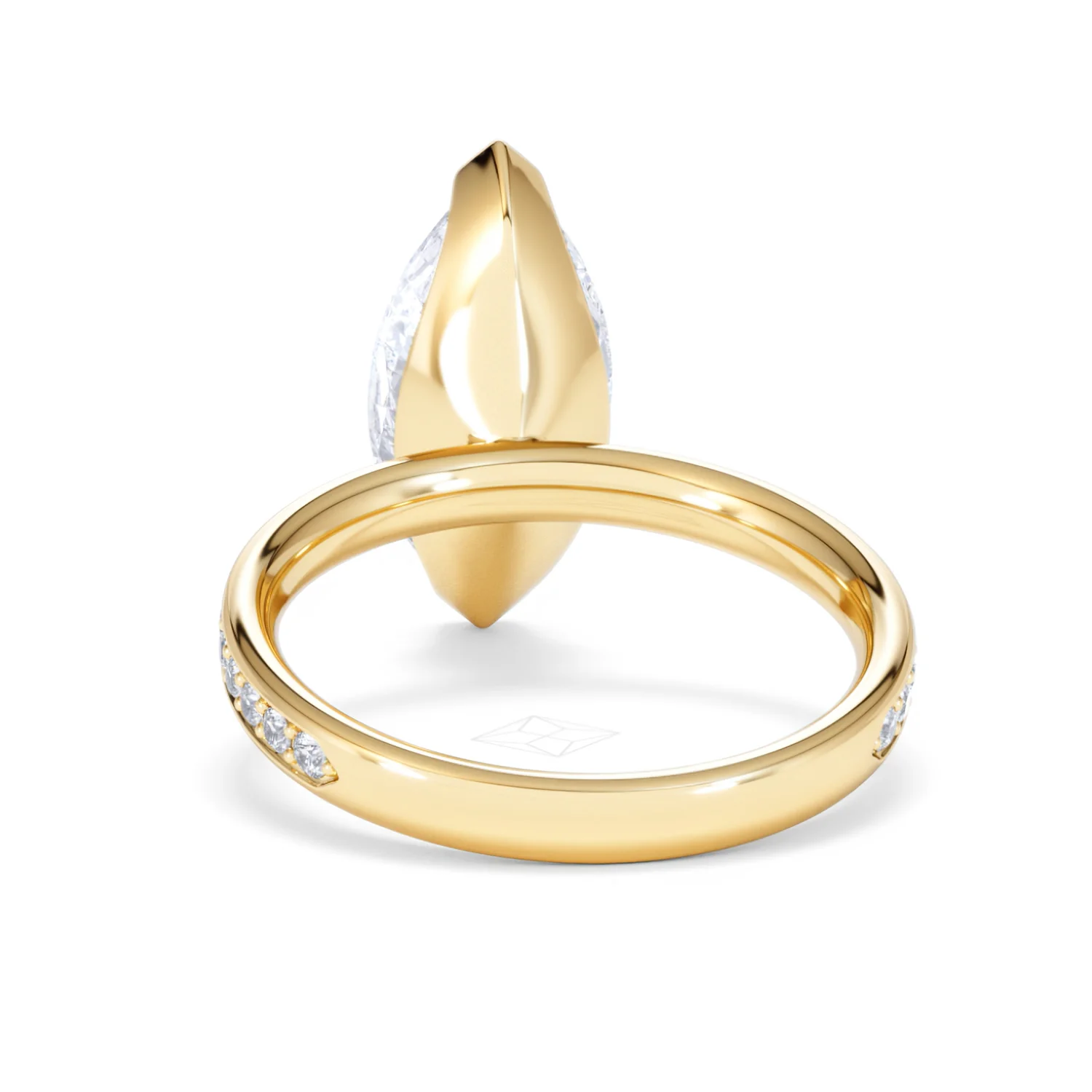 Origin 3.30ct Marquise Cut Lab Diamond Solitaire Engagement Ring with Side Stones in 18K Yellow Gold - Image 49