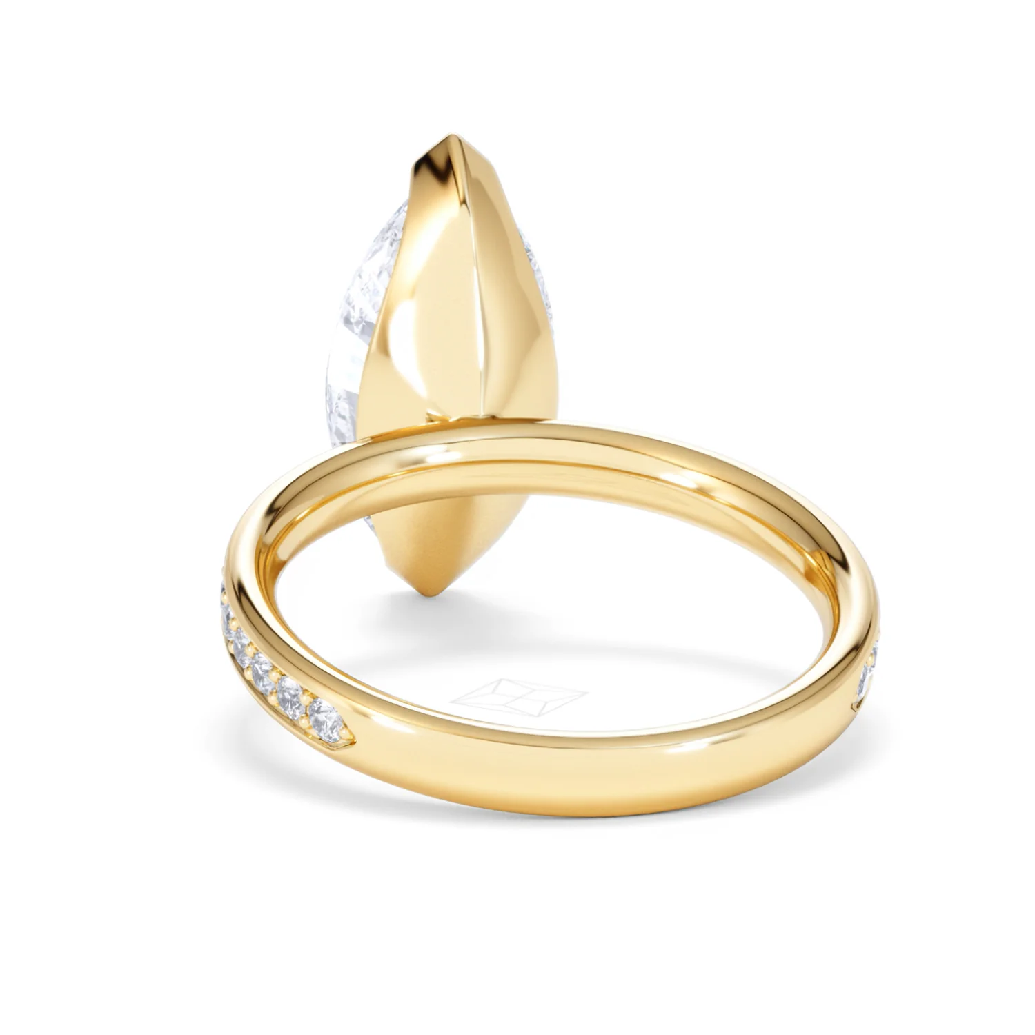 Origin 3.30ct Marquise Cut Lab Diamond Solitaire Engagement Ring with Side Stones in 18K Yellow Gold - Image 50