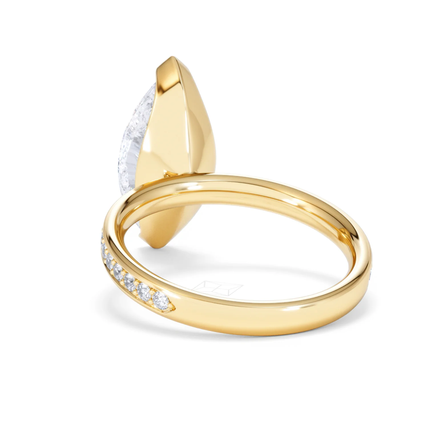Origin 3.30ct Marquise Cut Lab Diamond Solitaire Engagement Ring with Side Stones in 18K Yellow Gold - Image 52