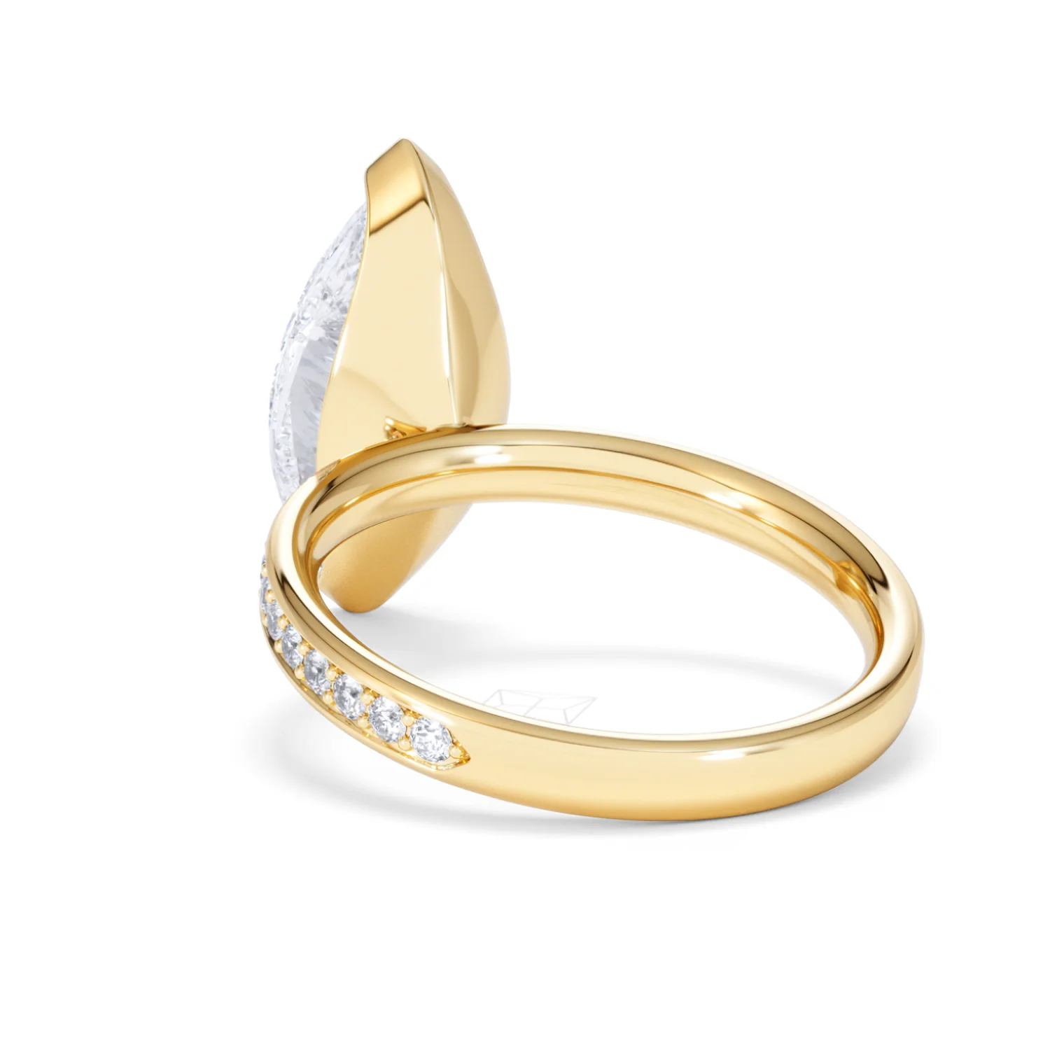 Origin 3.30ct Marquise Cut Lab Diamond Solitaire Engagement Ring with Side Stones in 18K Yellow Gold - Image 53