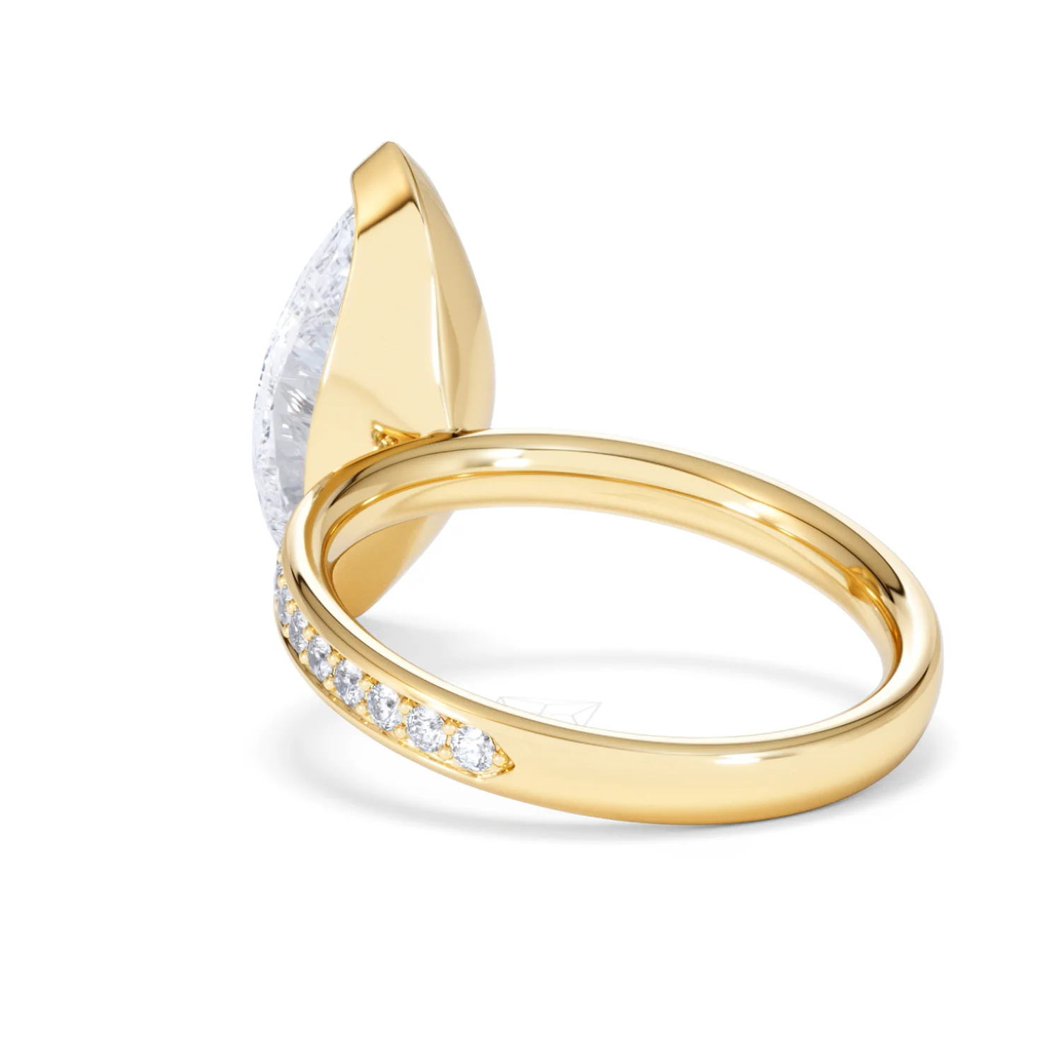 Origin 3.30ct Marquise Cut Lab Diamond Solitaire Engagement Ring with Side Stones in 18K Yellow Gold - Image 54