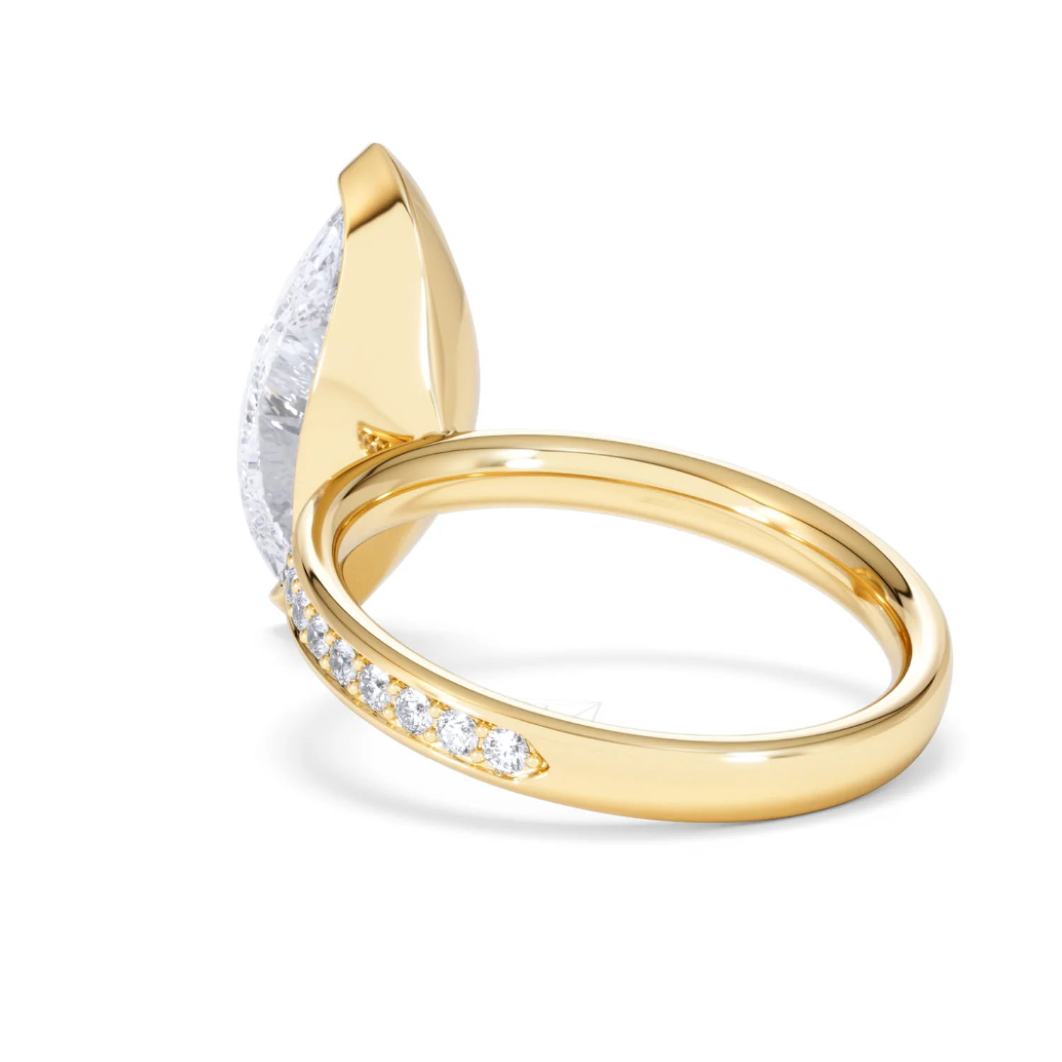 Origin 3.30ct Marquise Cut Lab Diamond Solitaire Engagement Ring with Side Stones in 18K Yellow Gold - Image 55