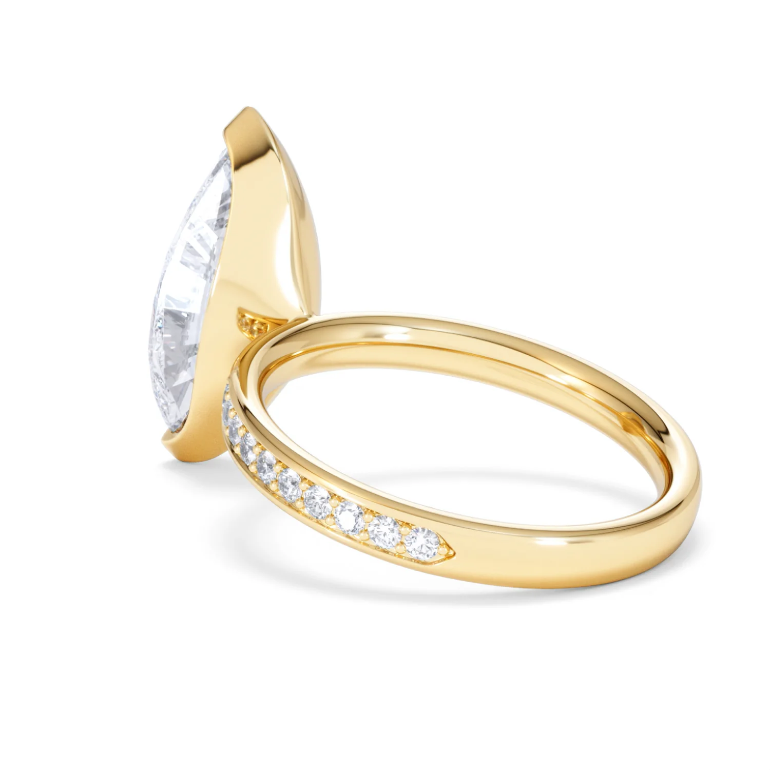 Origin 3.30ct Marquise Cut Lab Diamond Solitaire Engagement Ring with Side Stones in 18K Yellow Gold - Image 57