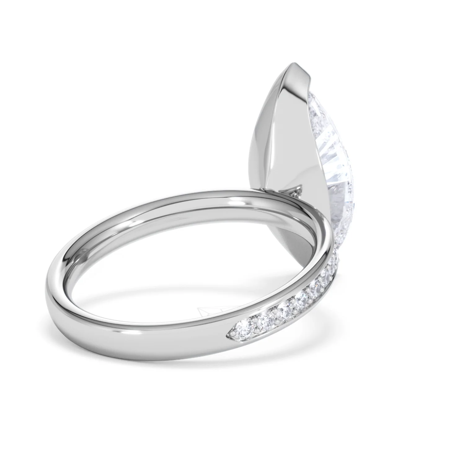 Origin 3.30ct Marquise Cut Lab Diamond Solitaire Engagement Ring with Side Stones in Platinum - Image 39