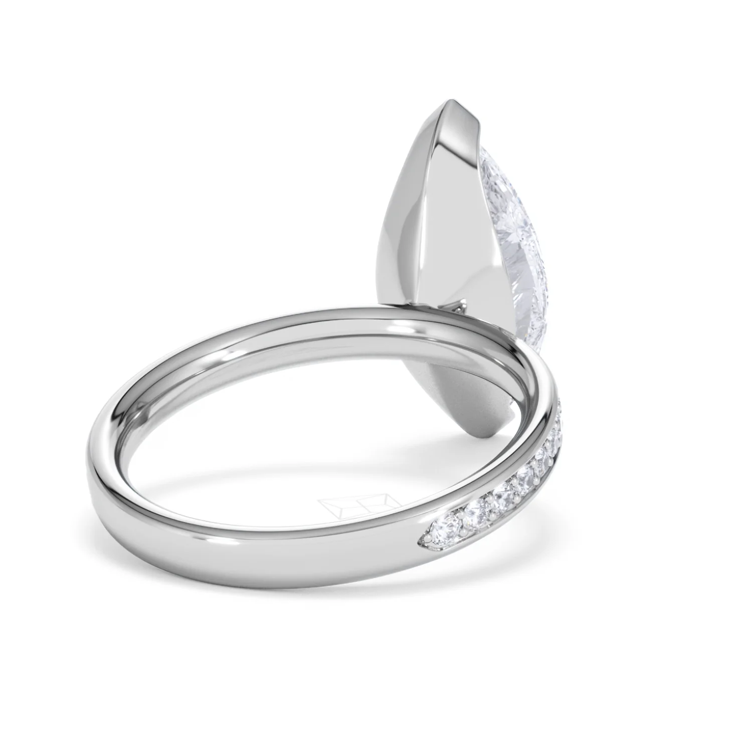 Origin 3.30ct Marquise Cut Lab Diamond Solitaire Engagement Ring with Side Stones in Platinum - Image 41