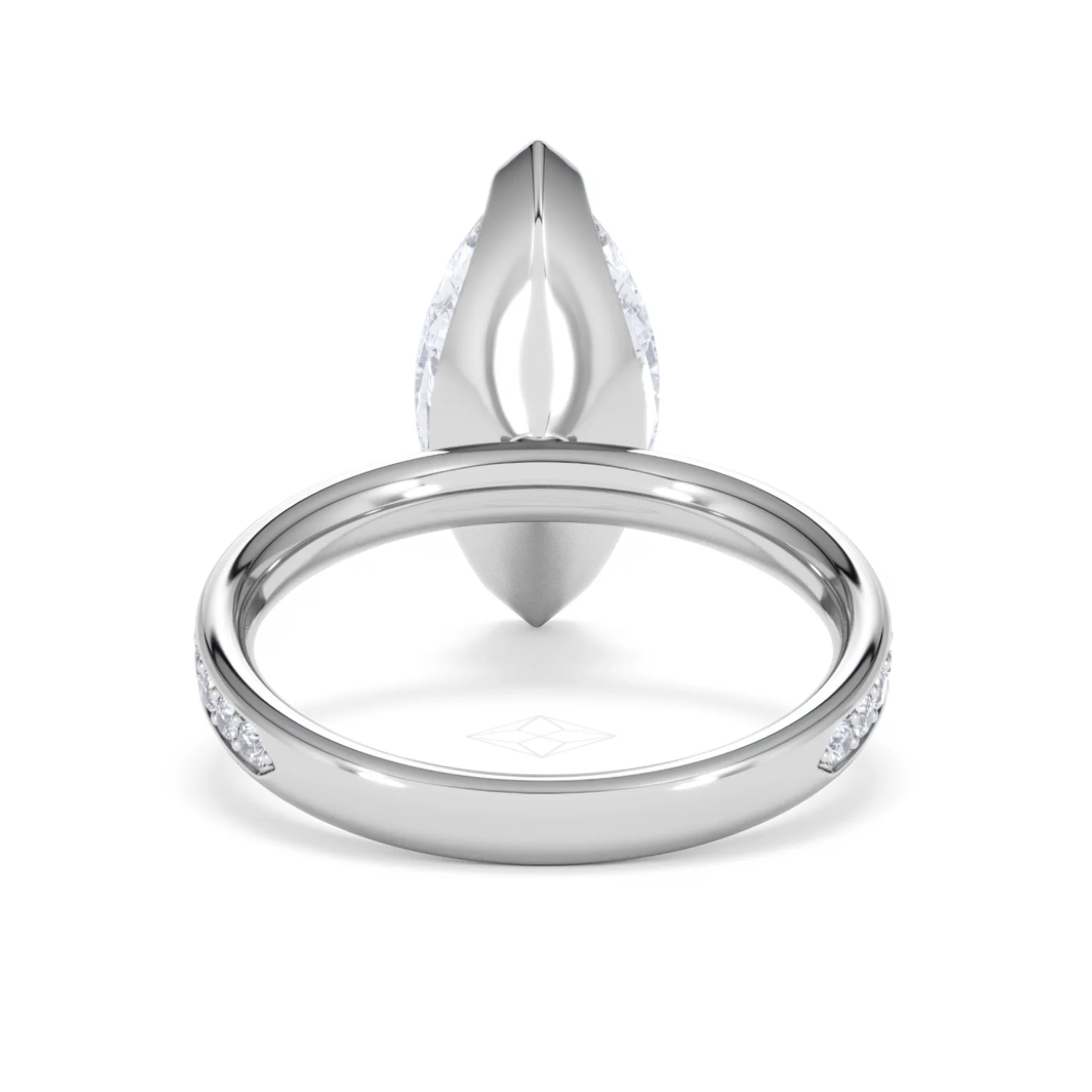 Origin 3.30ct Marquise Cut Lab Diamond Solitaire Engagement Ring with Side Stones in Platinum - Image 47