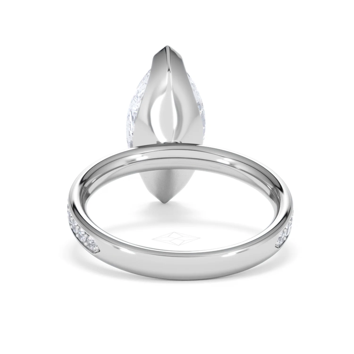 Origin 3.30ct Marquise Cut Lab Diamond Solitaire Engagement Ring with Side Stones in Platinum - Image 48
