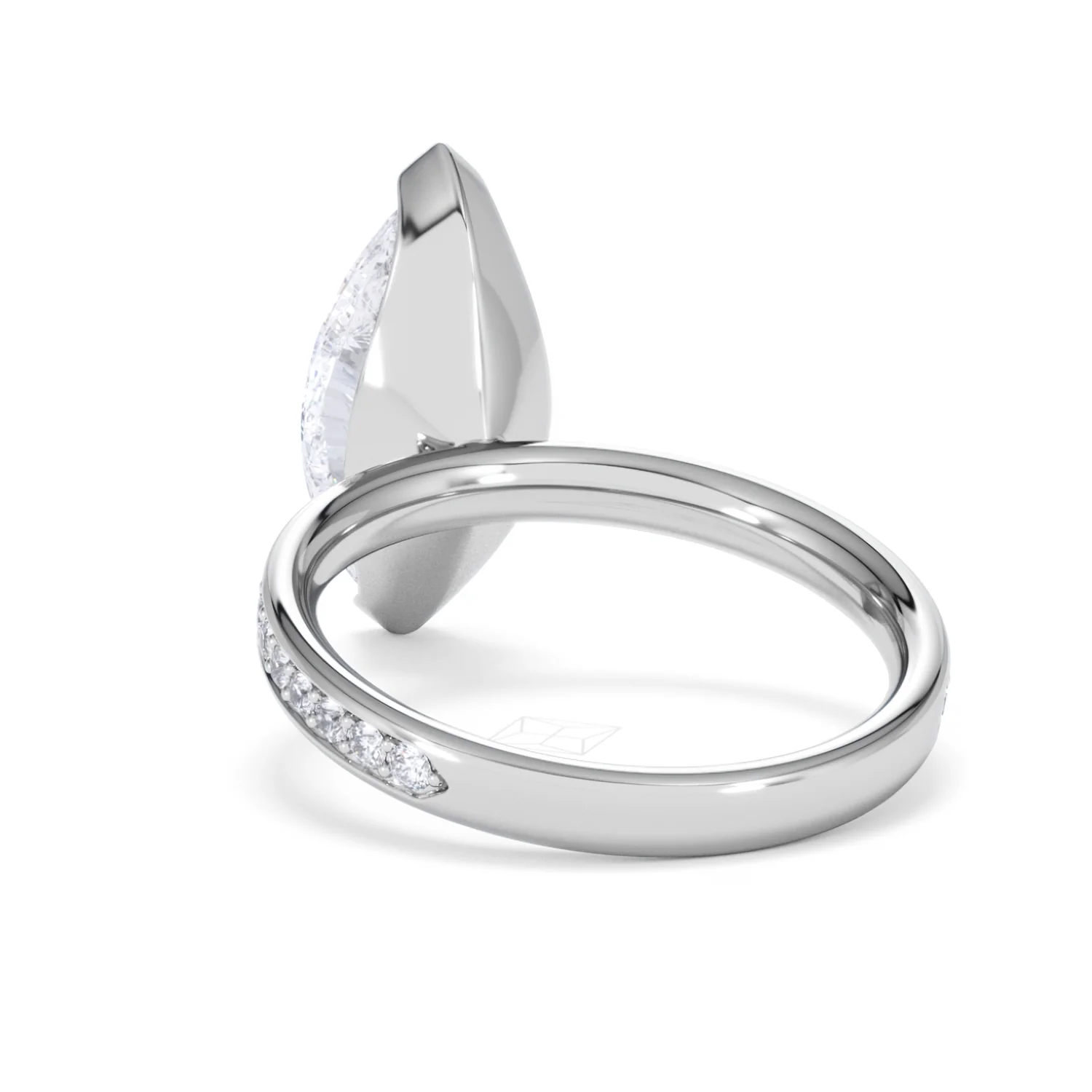 Origin 3.30ct Marquise Cut Lab Diamond Solitaire Engagement Ring with Side Stones in Platinum - Image 52