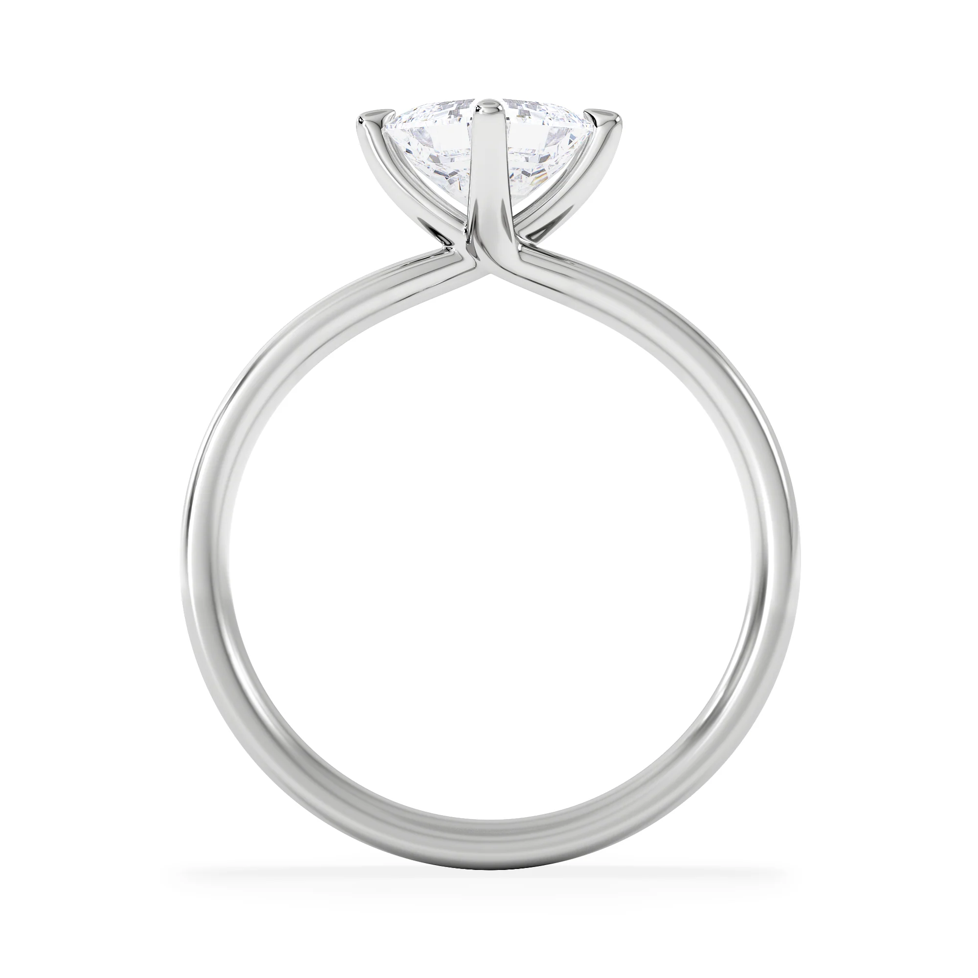 Origin Twist 1.00ct Asscher Cut Lab Diamond Solitaire Engagement Ring in 18K White Gold - Image 3