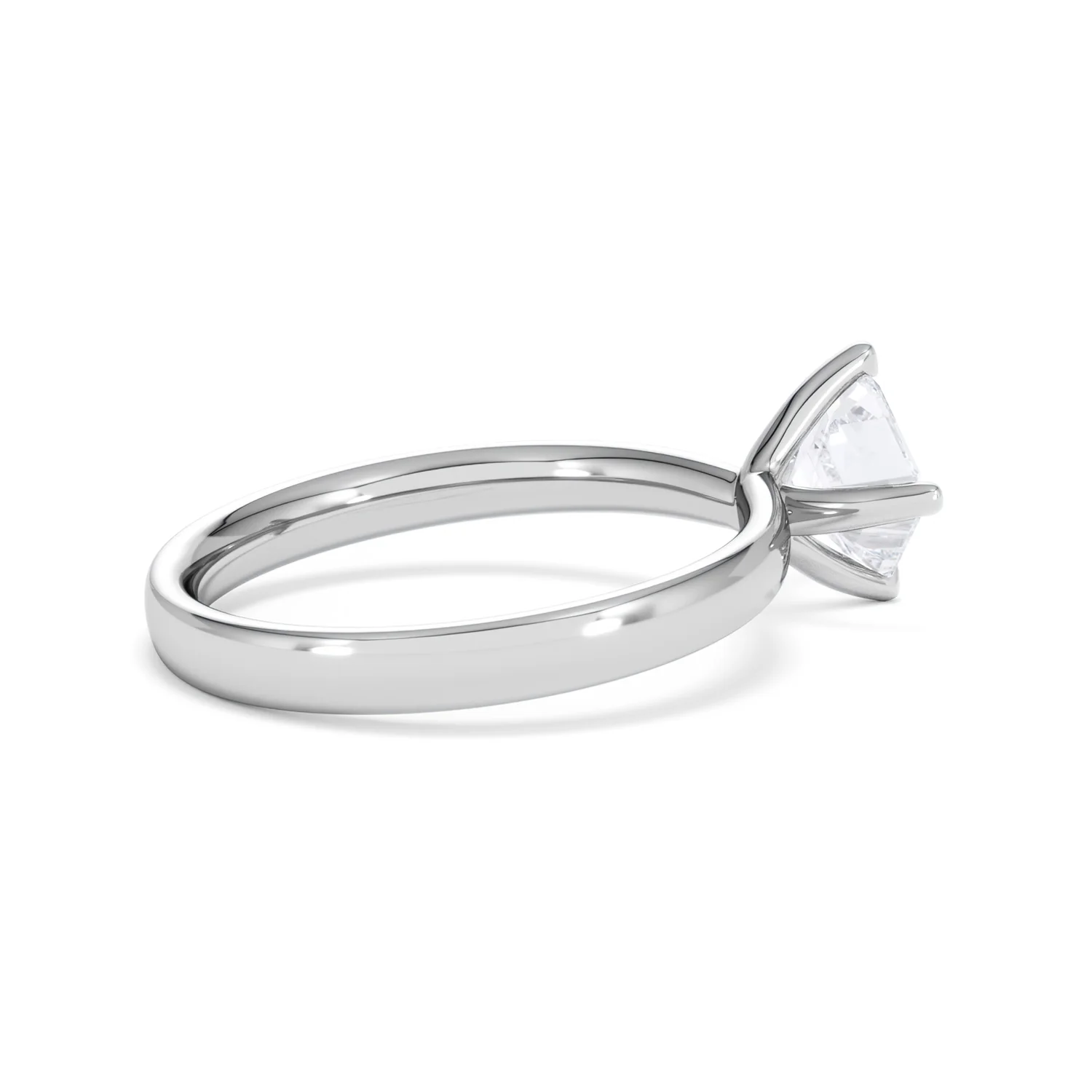 Origin Twist 1.00ct Asscher Cut Lab Diamond Solitaire Engagement Ring in 18K White Gold - Image 32
