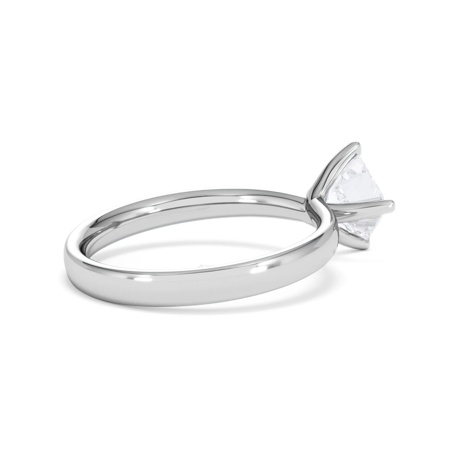 Origin Twist 1.00ct Asscher Cut Lab Diamond Solitaire Engagement Ring in 18K White Gold - Image 34