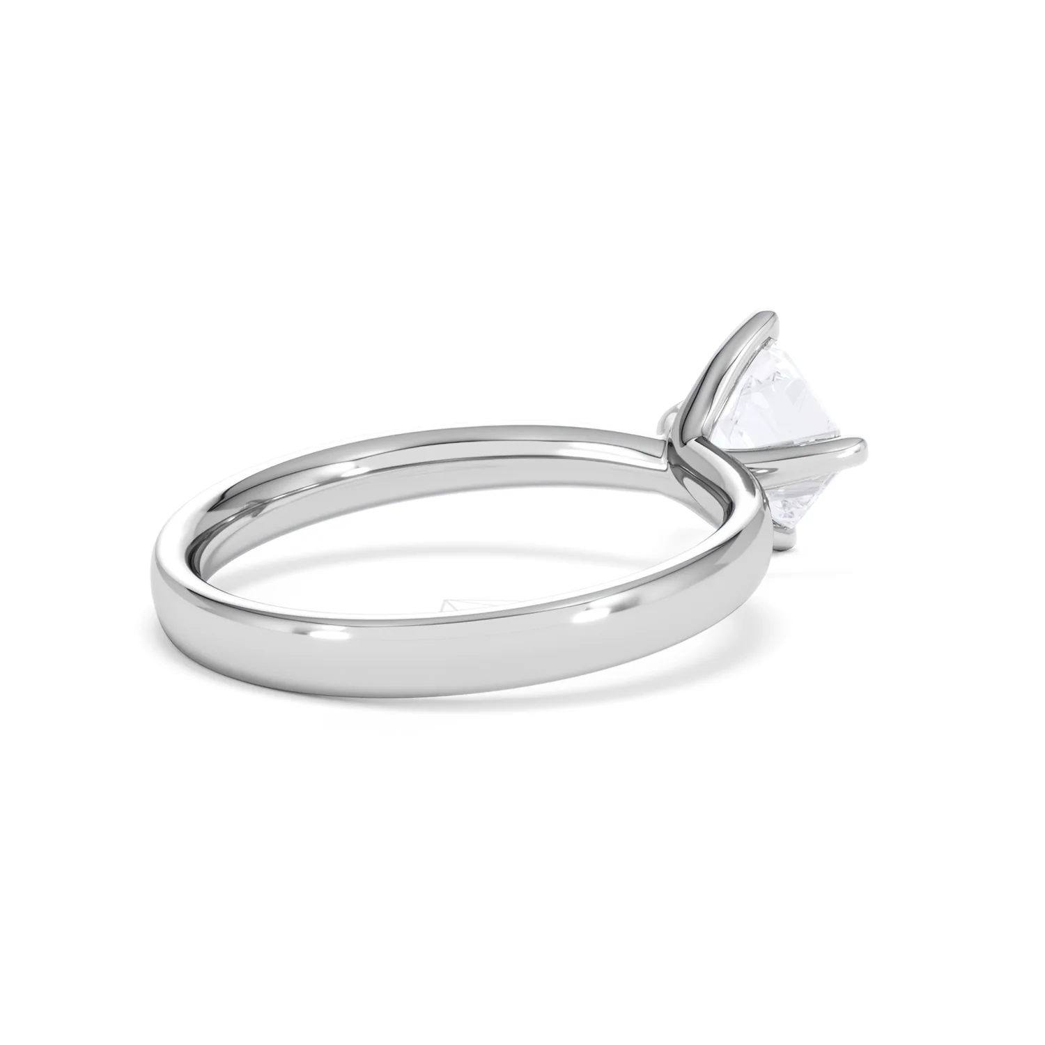 Origin Twist 1.00ct Asscher Cut Lab Diamond Solitaire Engagement Ring in 18K White Gold - Image 36