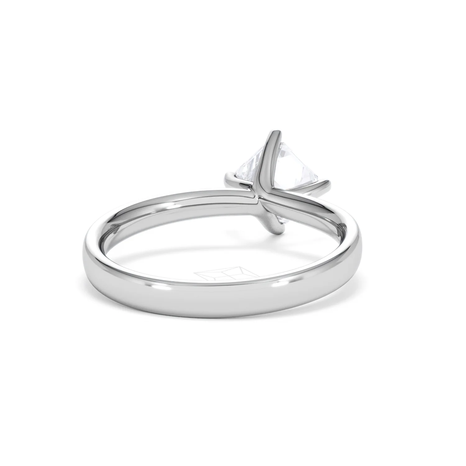 Origin Twist 1.00ct Asscher Cut Lab Diamond Solitaire Engagement Ring in 18K White Gold - Image 43