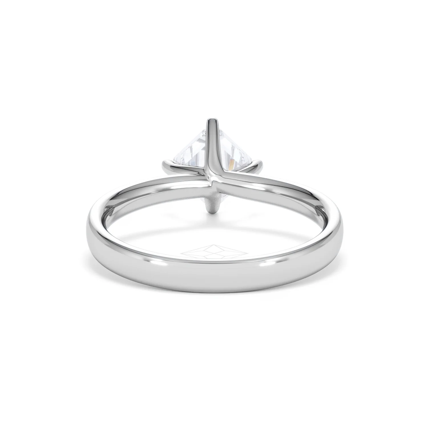 Origin Twist 1.00ct Asscher Cut Lab Diamond Solitaire Engagement Ring in 18K White Gold - Image 47