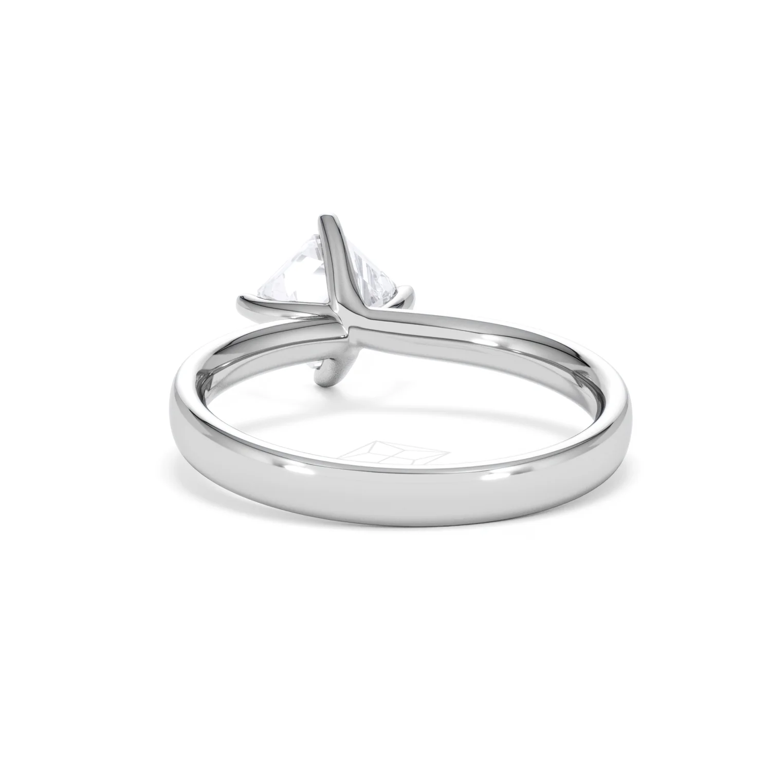Origin Twist 1.00ct Asscher Cut Lab Diamond Solitaire Engagement Ring in 18K White Gold - Image 50