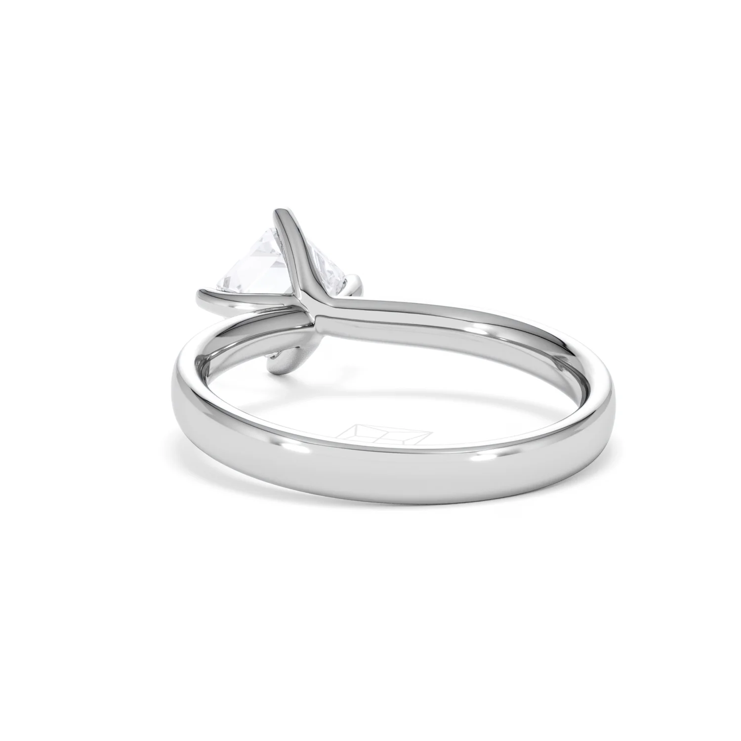 Origin Twist 1.00ct Asscher Cut Lab Diamond Solitaire Engagement Ring in 18K White Gold - Image 52