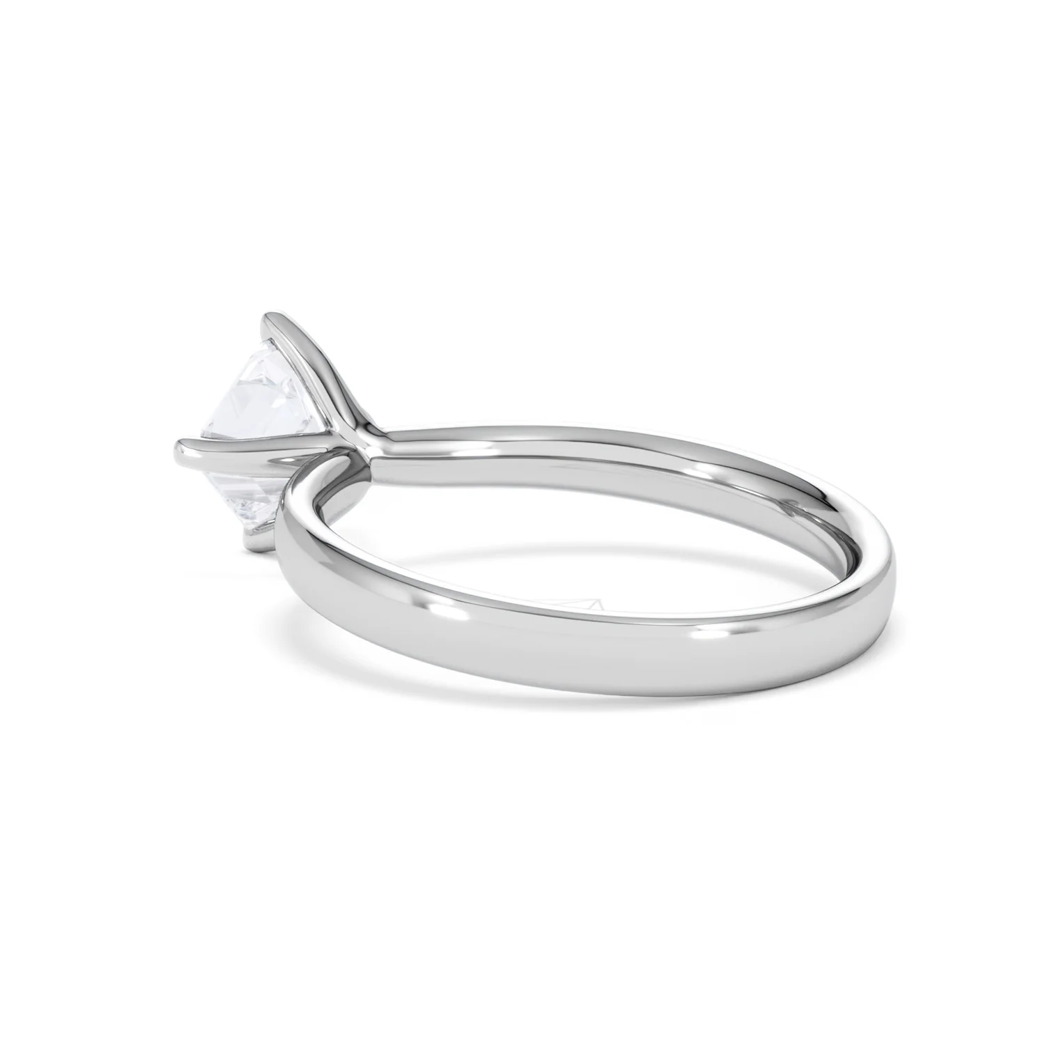 Origin Twist 1.00ct Asscher Cut Lab Diamond Solitaire Engagement Ring in 18K White Gold - Image 58