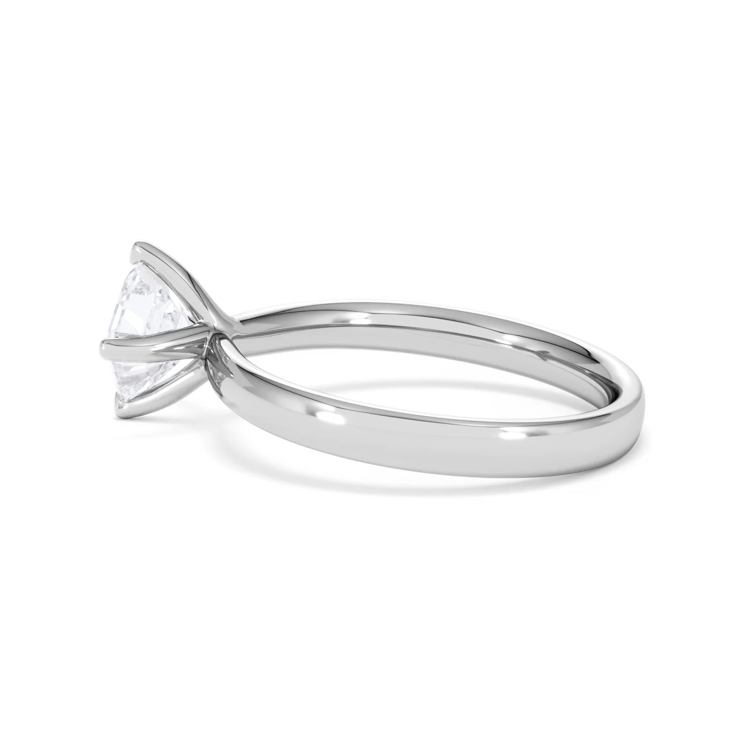Origin Twist 1.00ct Asscher Cut Lab Diamond Solitaire Engagement Ring in 18K White Gold - Image 64