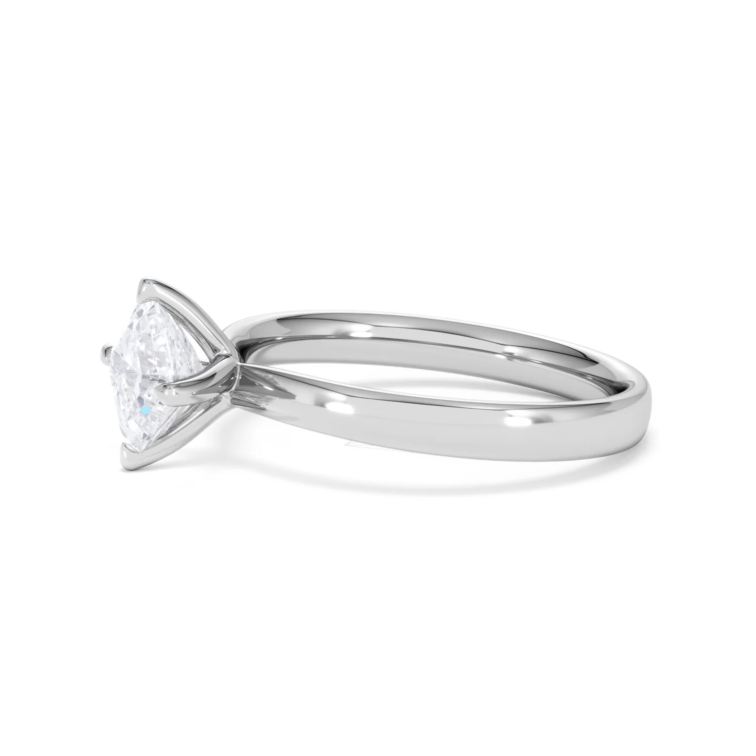 Origin Twist 1.00ct Asscher Cut Lab Diamond Solitaire Engagement Ring in 18K White Gold - Image 72