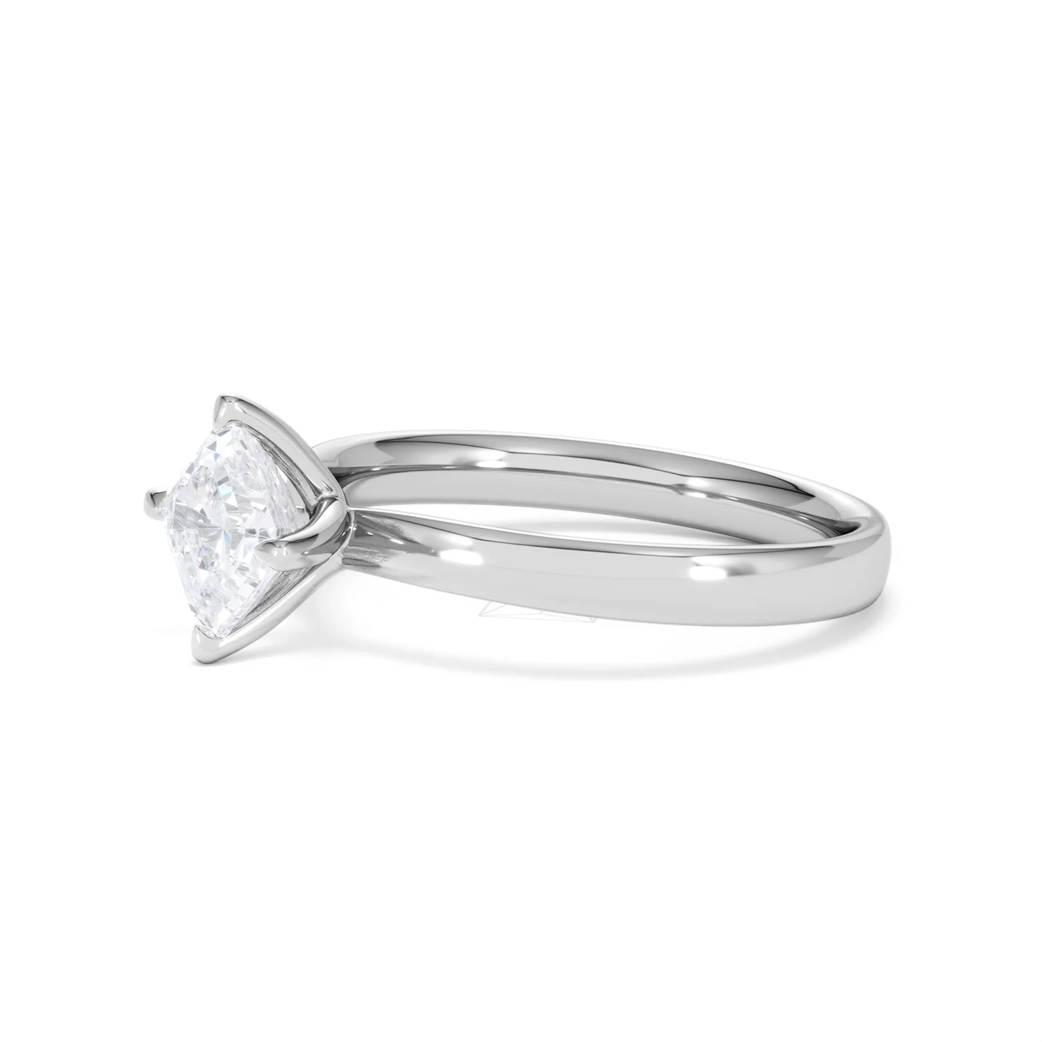 Origin Twist 1.00ct Asscher Cut Lab Diamond Solitaire Engagement Ring in 18K White Gold - Image 74