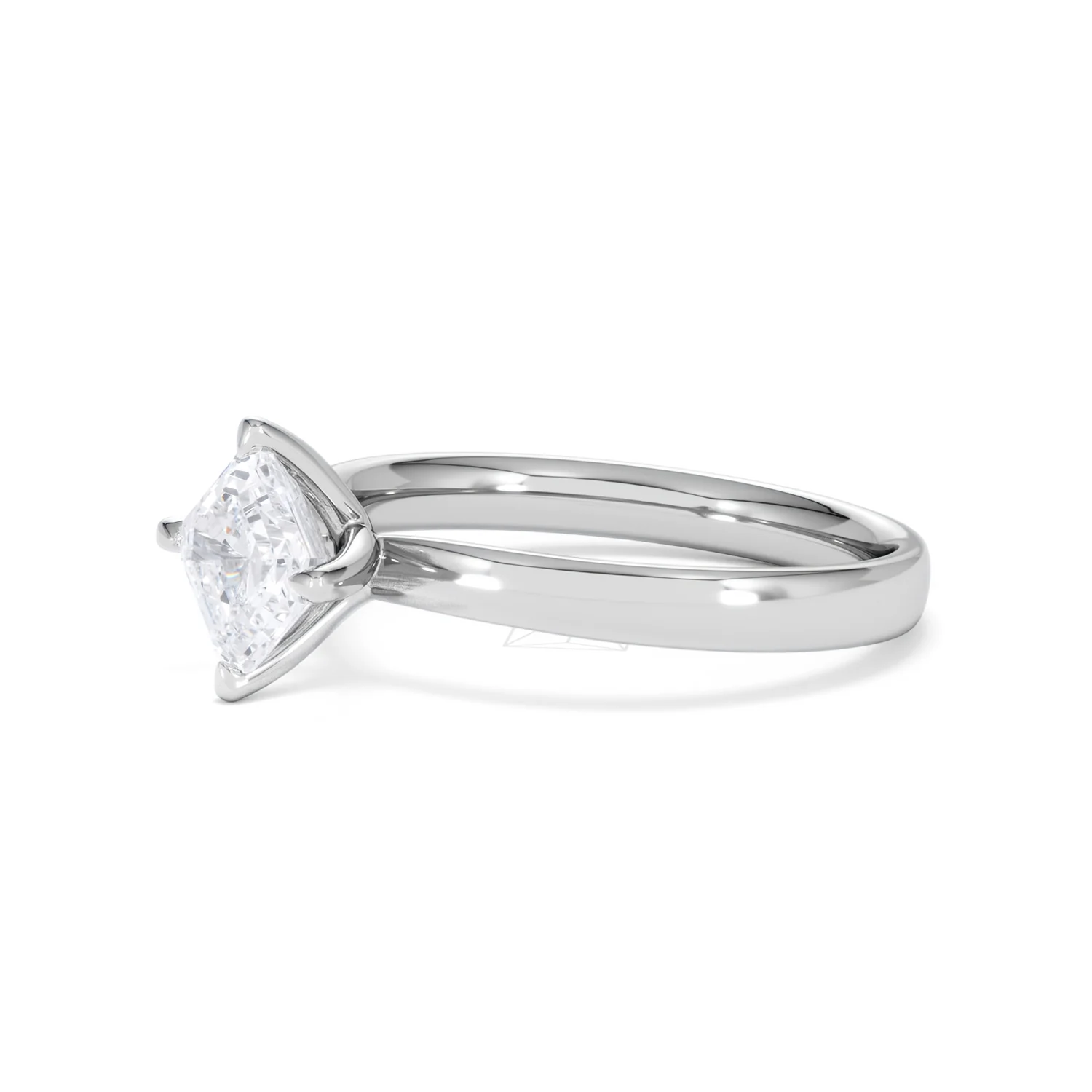 Origin Twist 1.00ct Asscher Cut Lab Diamond Solitaire Engagement Ring in 18K White Gold - Image 75