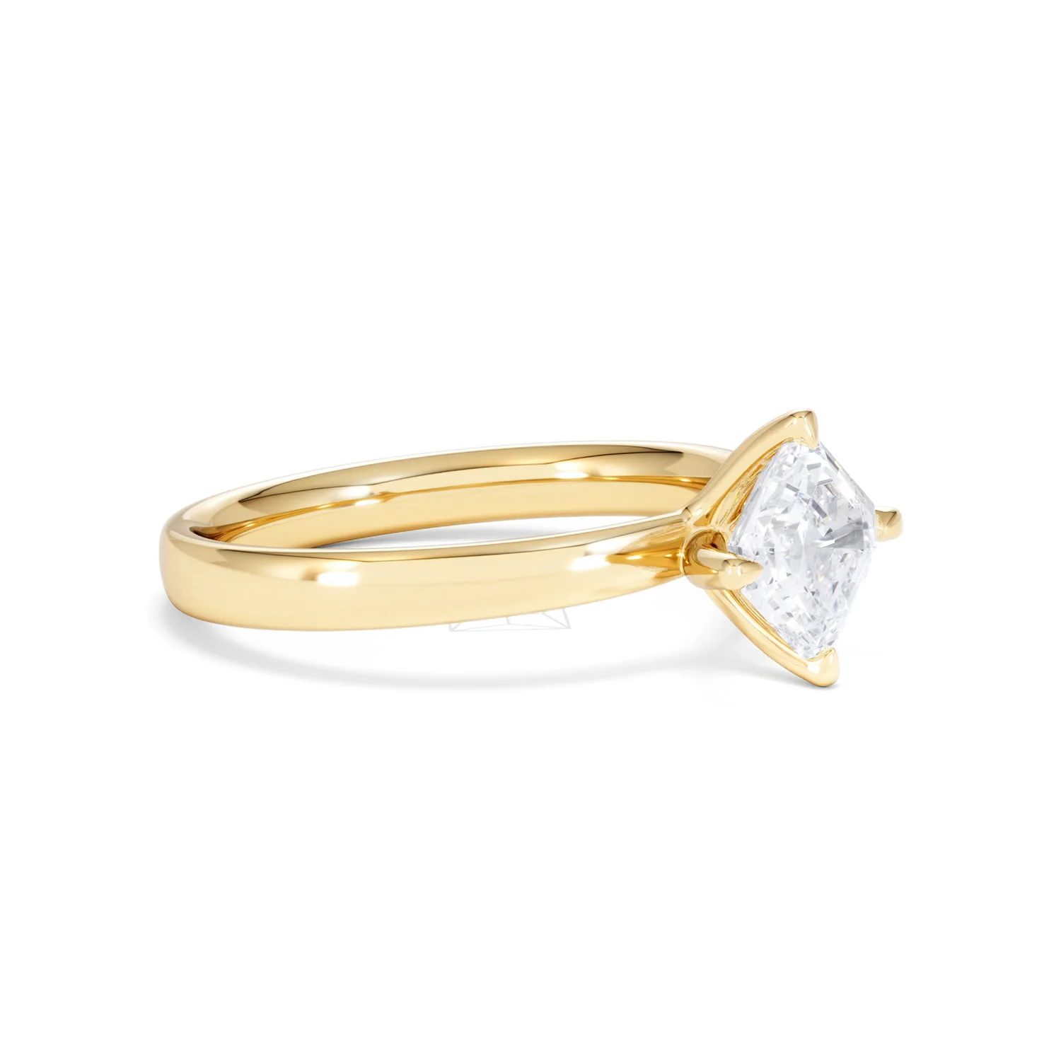Origin Twist 1.00ct Asscher Cut Lab Diamond Solitaire Engagement Ring in 18K Yellow Gold - Image 18