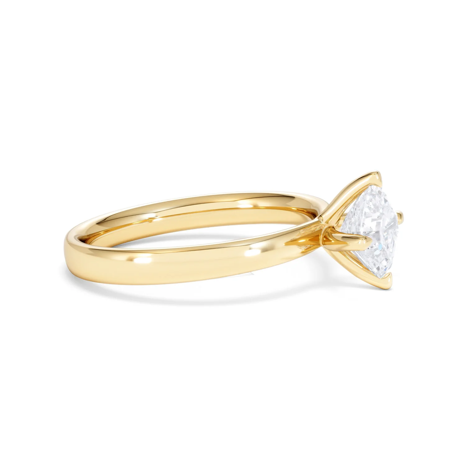 Origin Twist 1.00ct Asscher Cut Lab Diamond Solitaire Engagement Ring in 18K Yellow Gold - Image 22