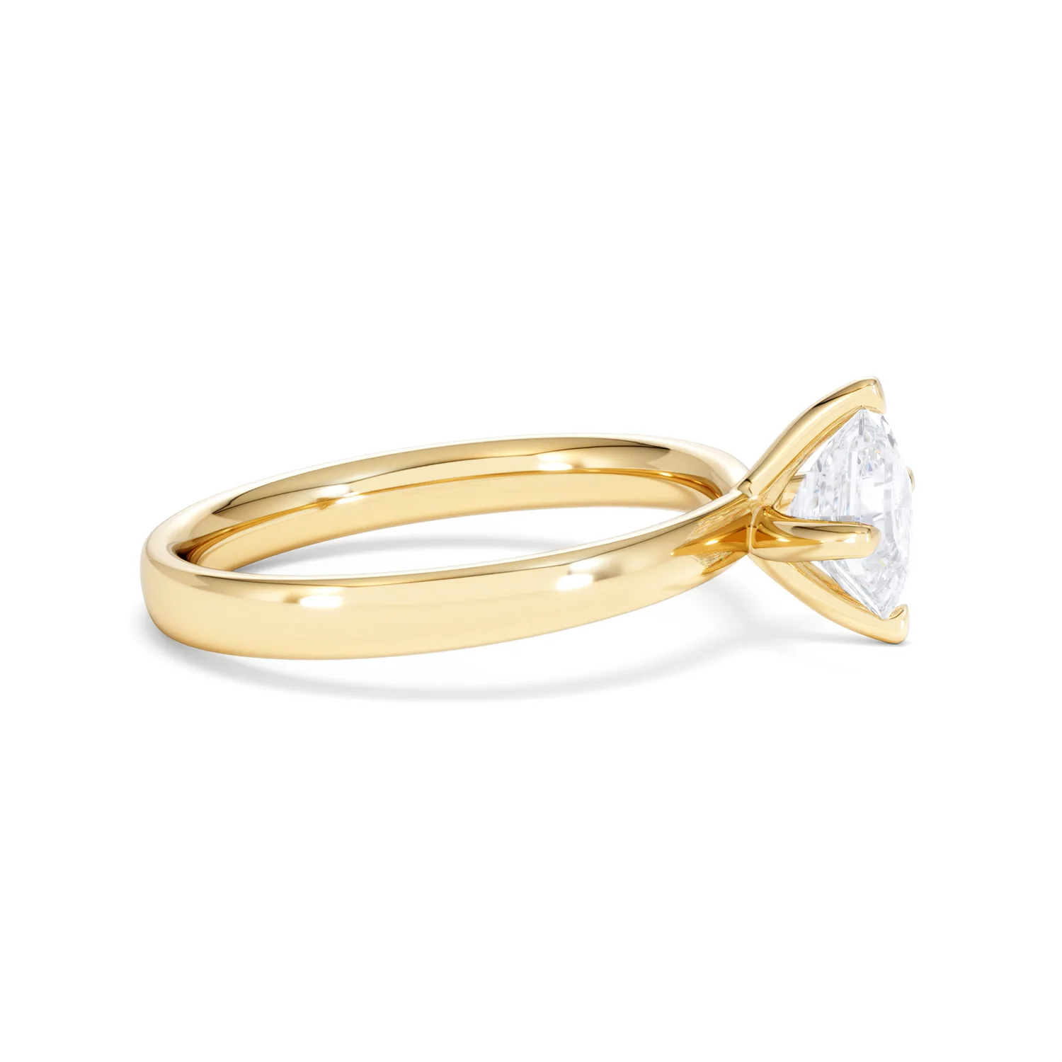 Origin Twist 1.00ct Asscher Cut Lab Diamond Solitaire Engagement Ring in 18K Yellow Gold - Image 24